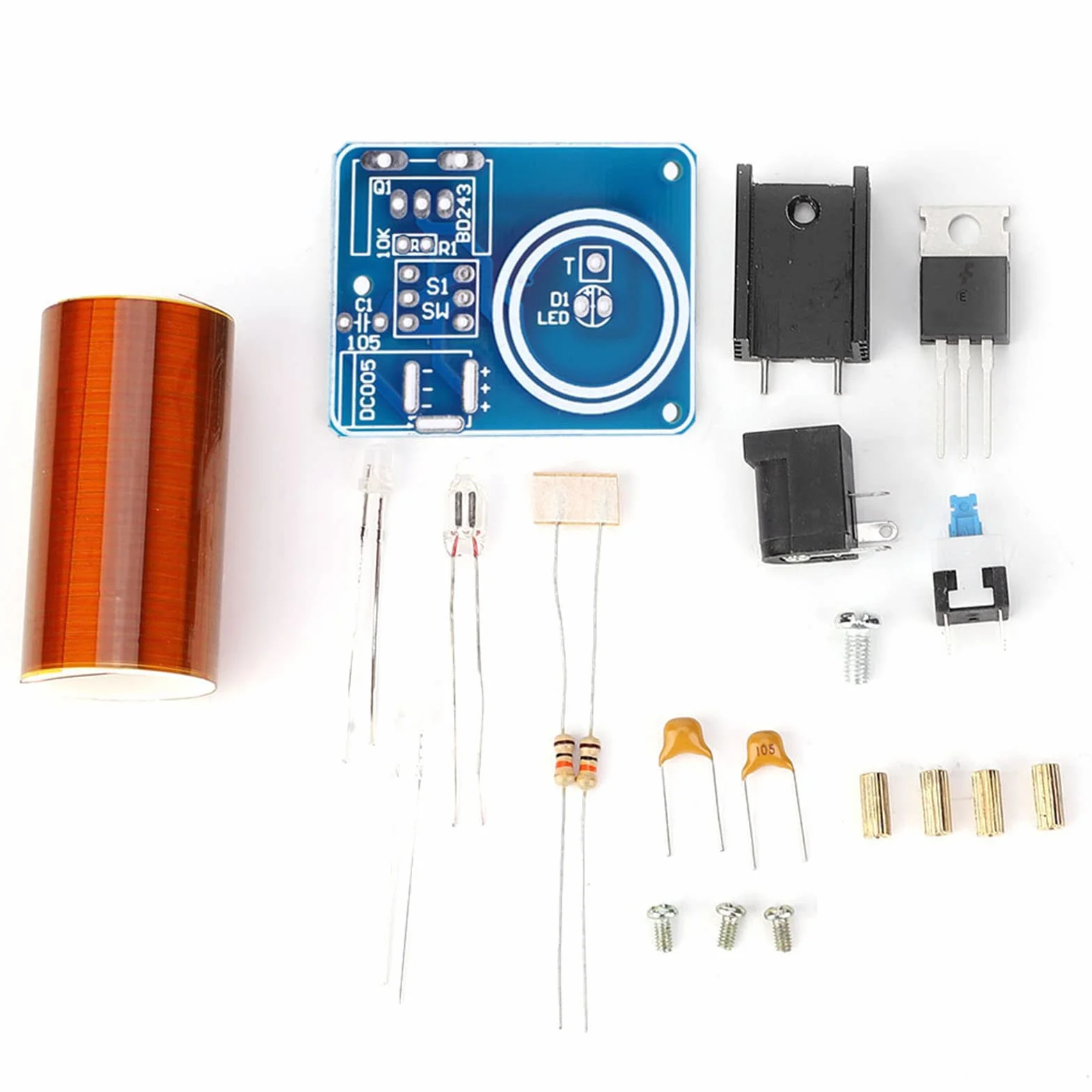 Hilitand Zestaw DIY Electronic Kit DC12V Moduł zapłonu z Cewką Mini Coil LED Fluorescencyjny