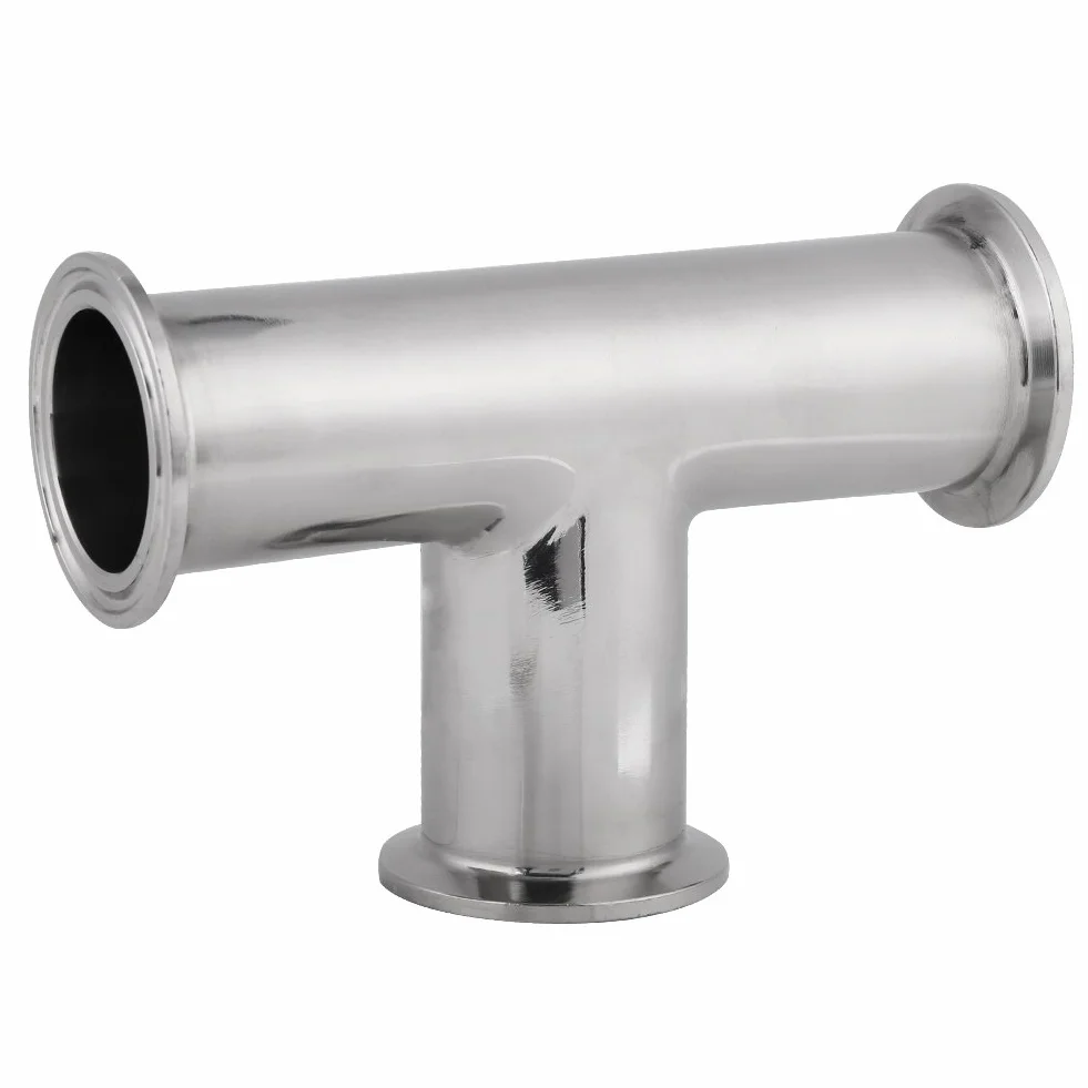 Trójnik zaciskowy 3-drożny ze stali nierdzewnej 38 × 1,5 mm Tri-Clamp