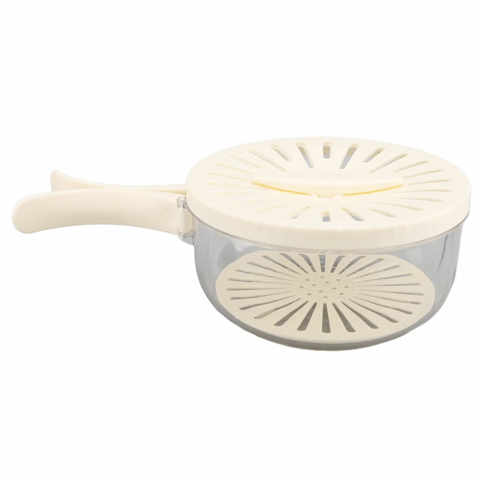 Wielofunkcyjna Tacka Ociekowa do Mycia Owoców i warzyw. Wydajne Pudełko do Przechowywania z łatwym Uchwytem do Przenoszenia dla podróżnych. (WHITE)
