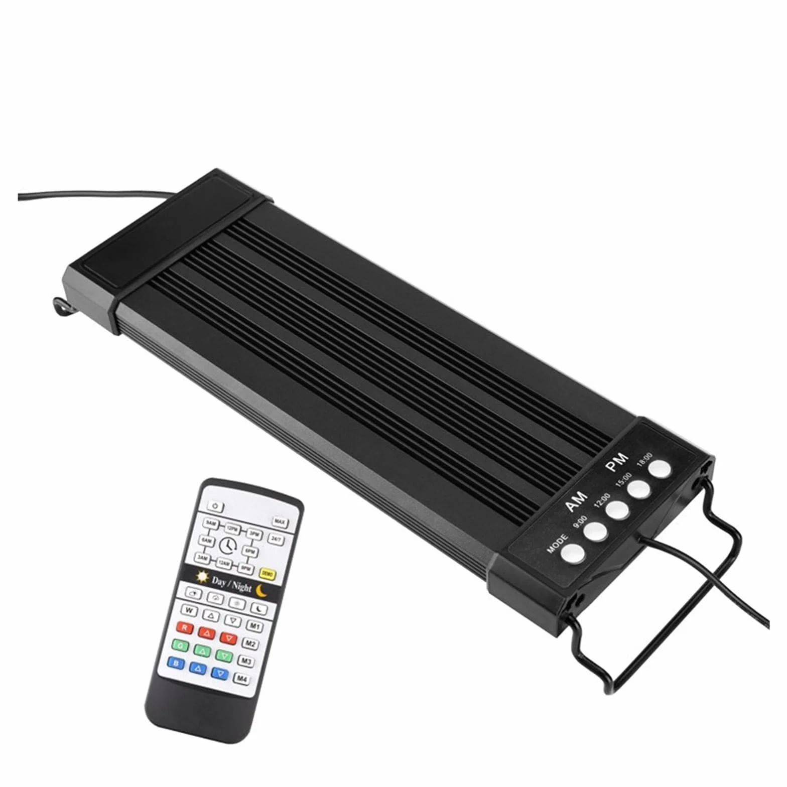 oświetlenie akwarium Akwarium LED Reef Light 24/7 Godzina Ściemniacz o pełnym spektrum Lampa do wzrostu roślin Wschód słońca Zachód słońca Marine Fish Tank Light RGB do akwarium roślinnego(HL40A)