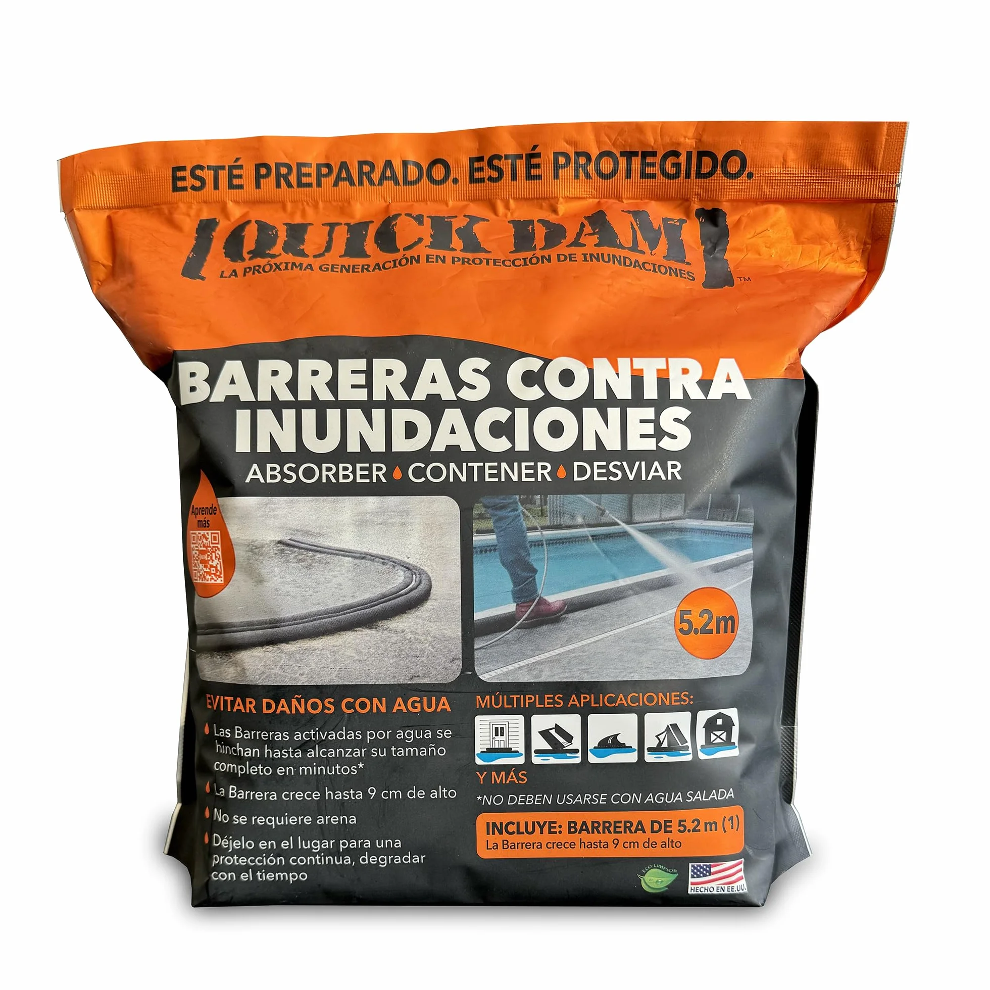 Quick Dam QD617-1 Bariery przeciwpowodziowe, 1 opakowanie, czarne