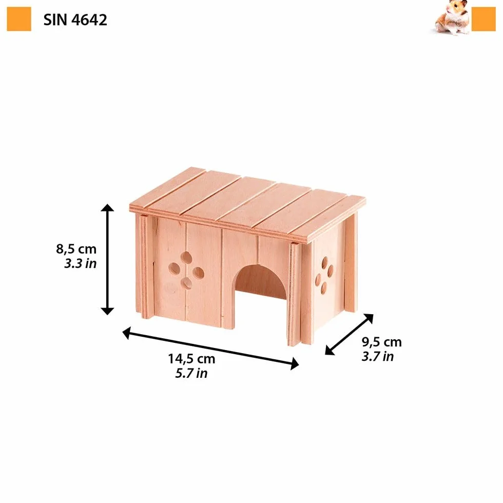 Ferplast BEZ KASETY Drewniane dla Gryzoni 14,5X9,5X8,5CM