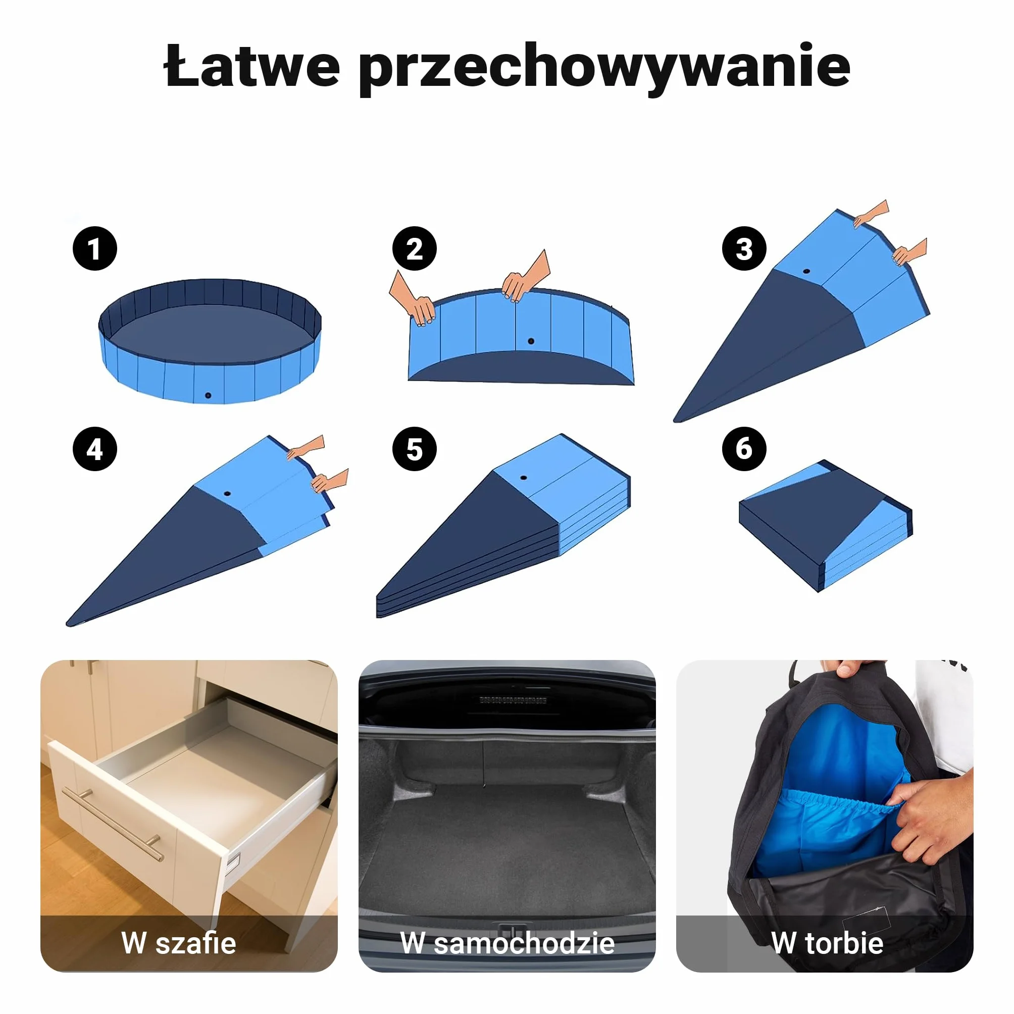 Fudajo Basen dla psa o wymiarach 100 x 30 cm, składany basenik ogrodowy z wzmocnioną krawędzią i antypoślizgowym spodem