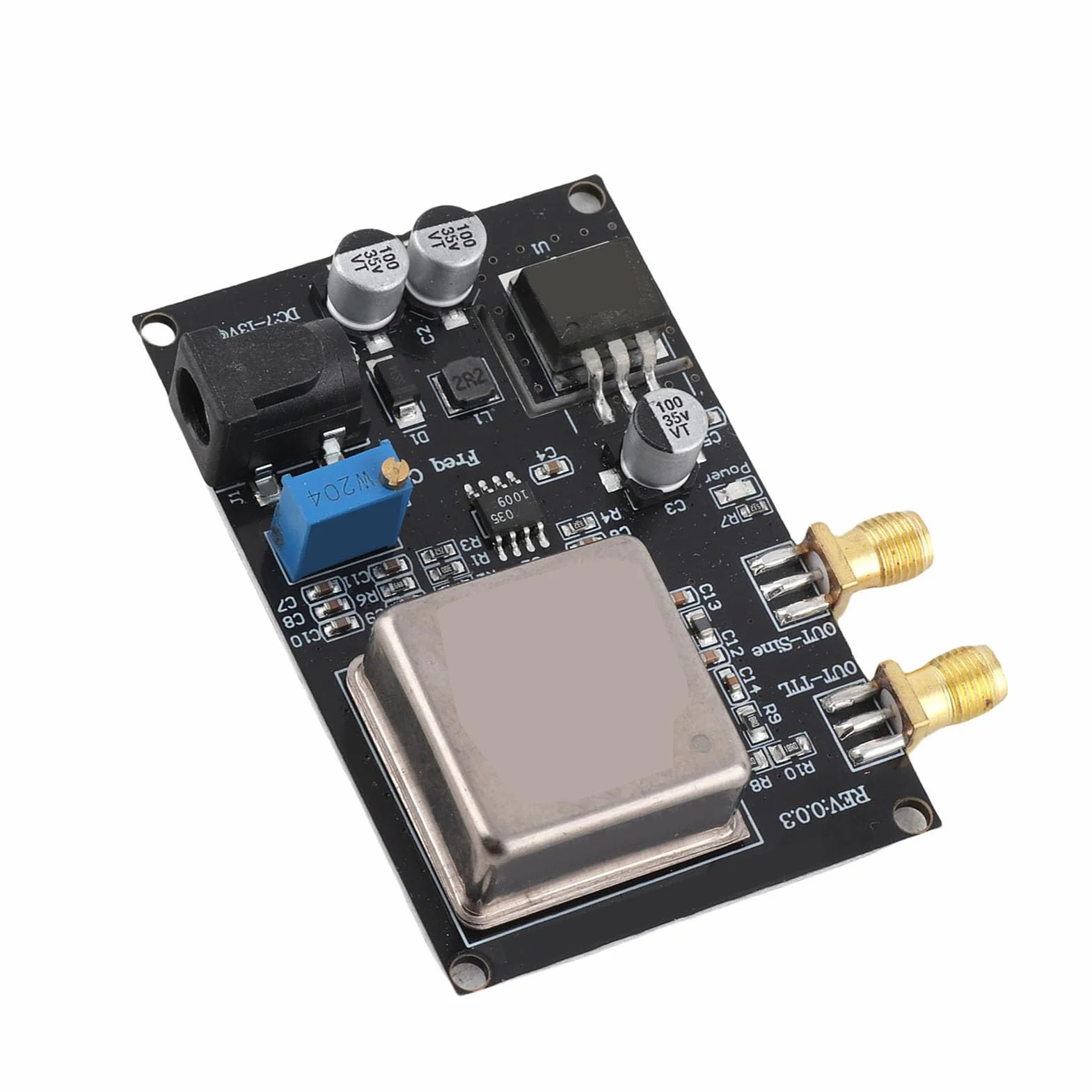 Moduł referencyjny częstotliwości 10 MHz oscylator kwarcowy płyta stałotemperaturowa SMA