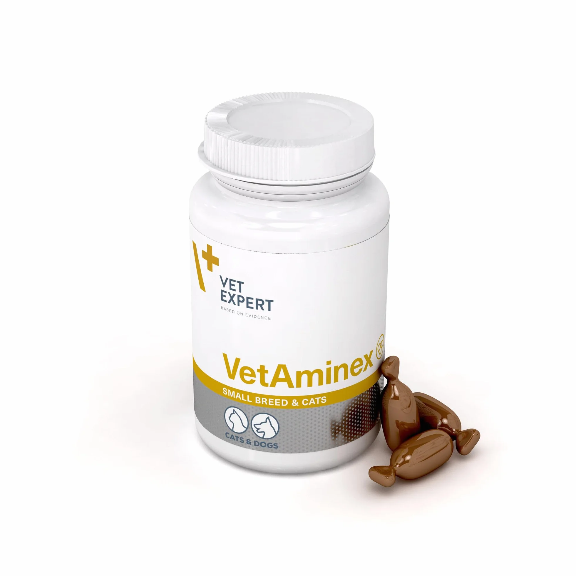 VETAMINEX SMALL BREED&CATS - preparat witaminowo-mineralny dla psów ras małych i kotów 60 kapsułek Twist Off