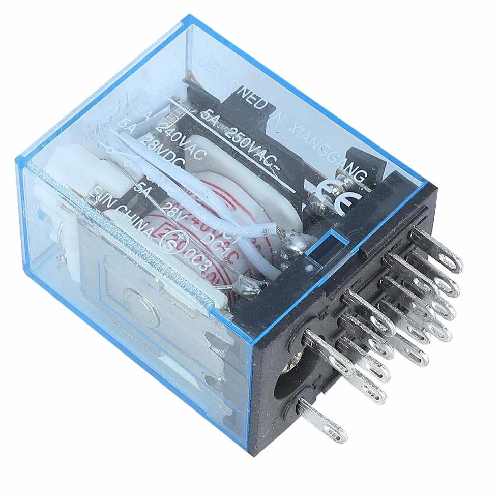 Przemysłowy przekaźnik mocy 14-pinowy DIN DC12V 24V AC110V 220V