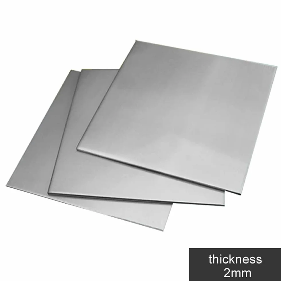 304 Stainless Steel Sheet Plate 2mm Thickness Brushed Finish 200x200mm
