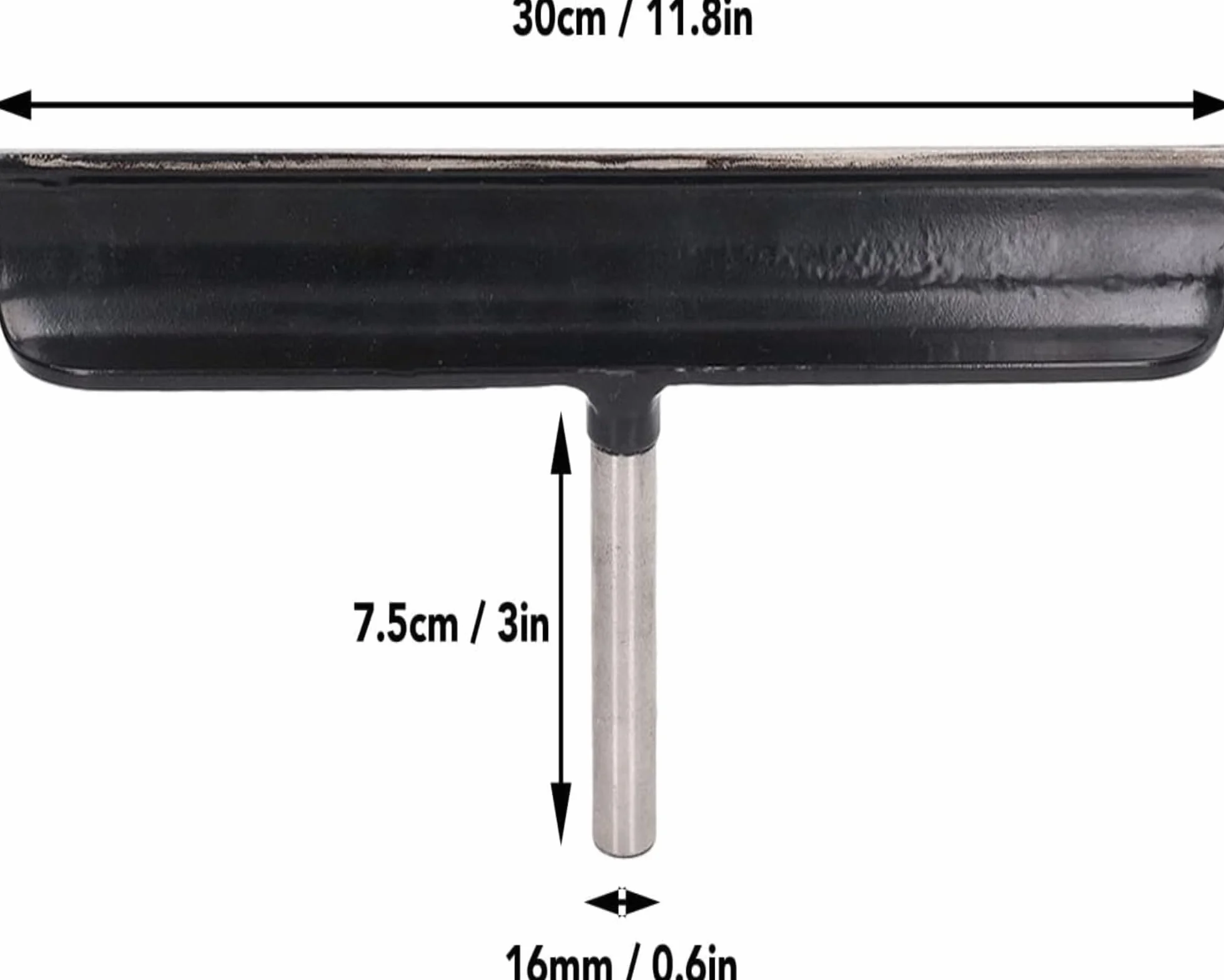 DEWIN 30 cm podpórka na narzędzia tokarskie do obróbki drewna, stal nierdzewna, 16 mm