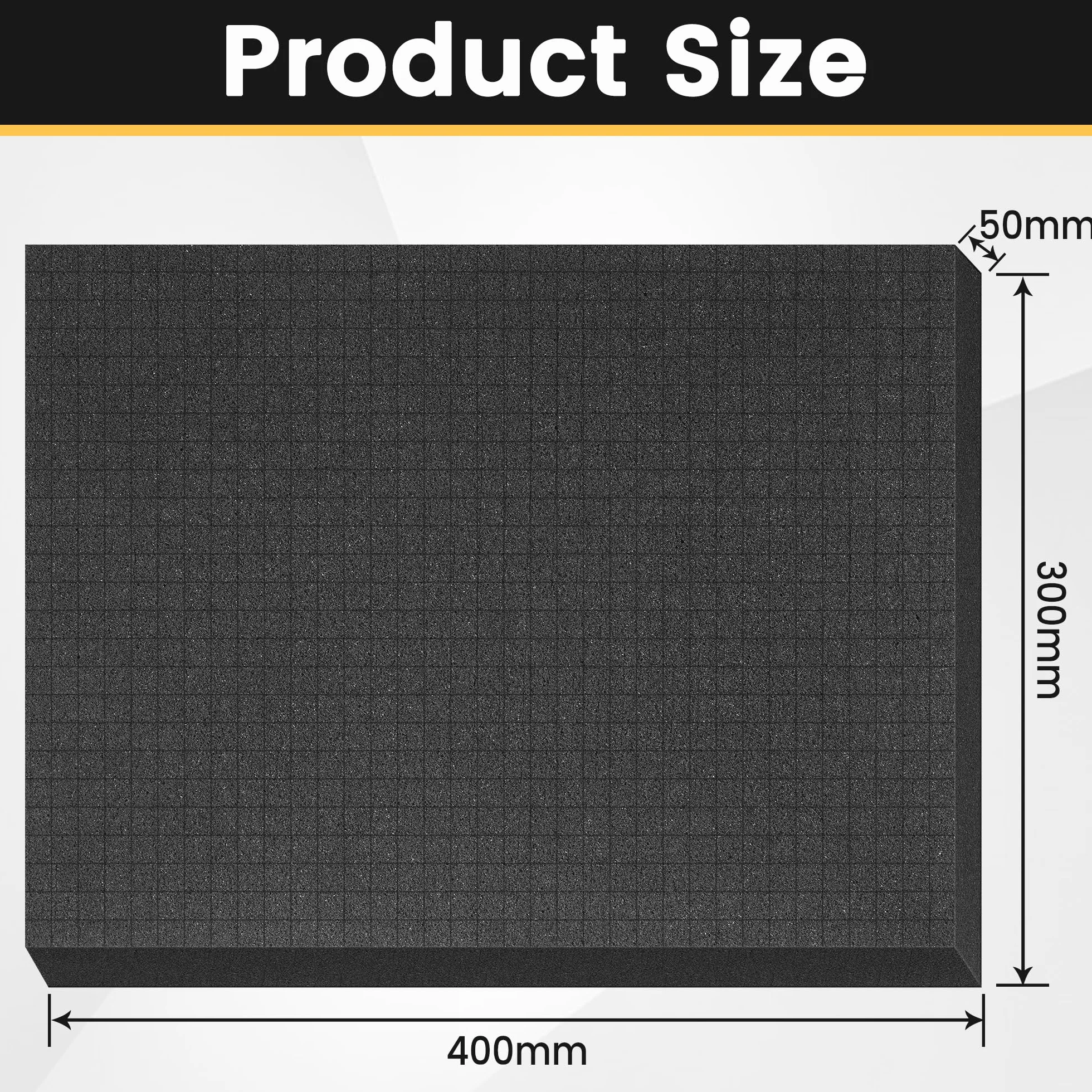 10mm i 50mm po 2 sztuk pianka rastrowa, pianka w kostce, walizka narzędziowa, walizka na aparat, wkładka do walizki, miniatura, narzędzie (10mm i 50mm po 2 sztuki)