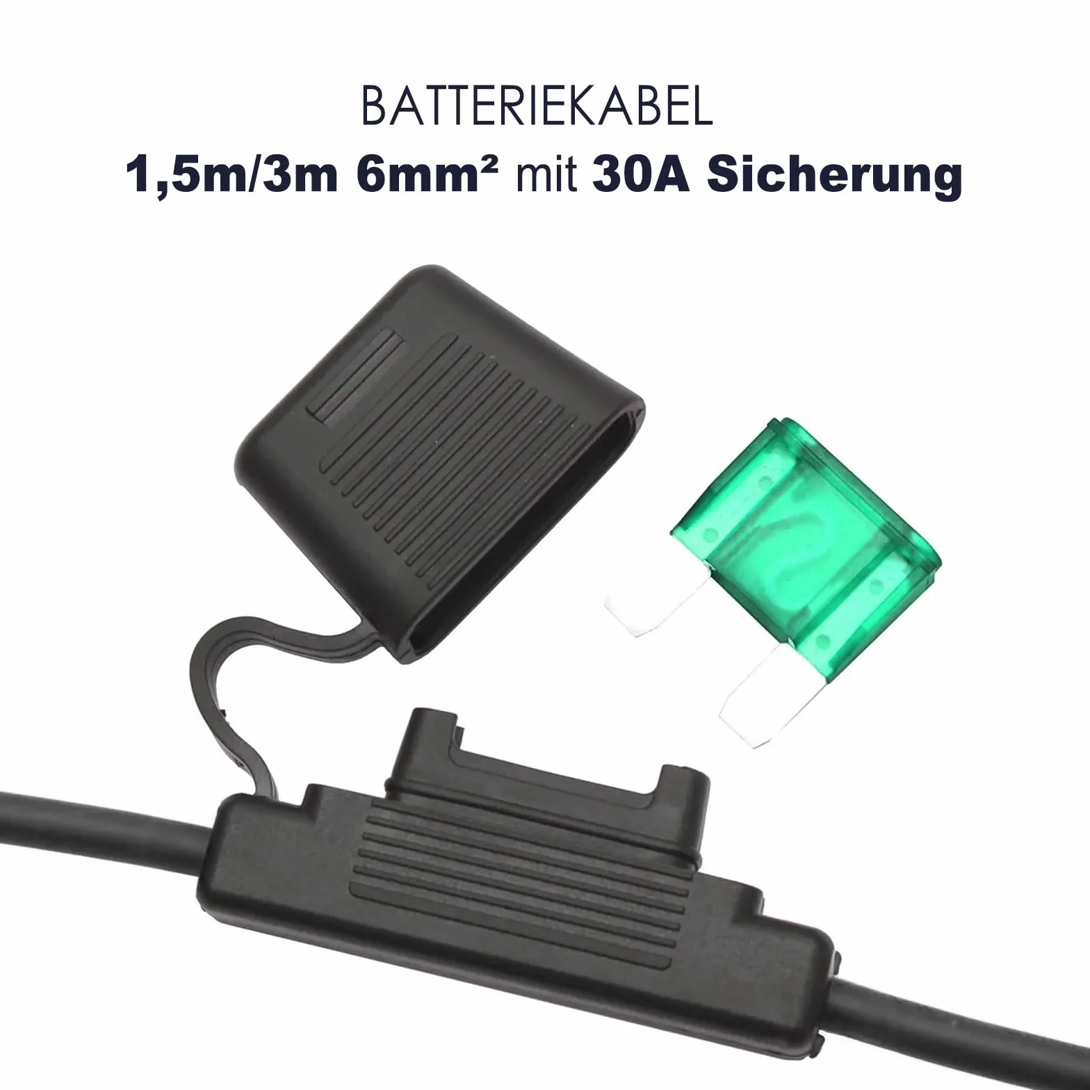 Enjoysolar 6 mm² kabel do akumulatora solarnego 30A M8 3m