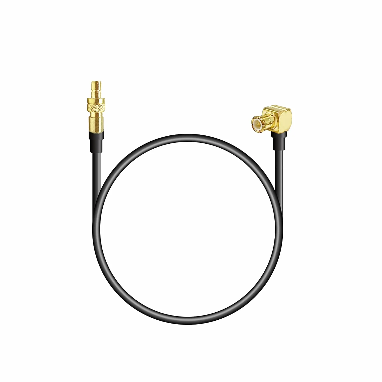 Vecys SMB Męski do MCX Męski Kątowy Adapter MCX RG174 Kabel 30 cm/12 cali Przedłużacz Antenowy