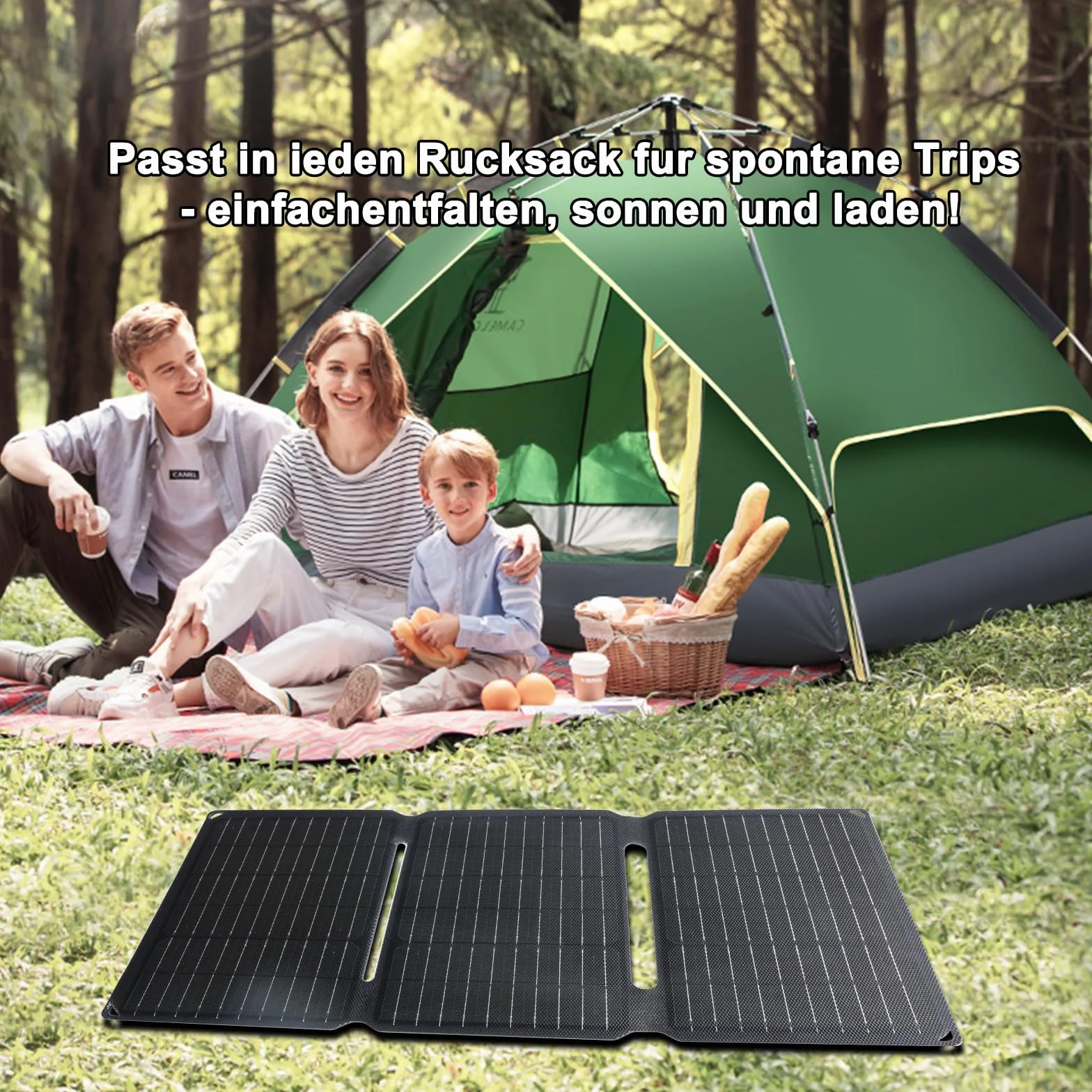 Składany panel słoneczny 30 W, wodoodporna i pyłoszczelna ładowarka słoneczna IP65, składana ładowarka słoneczna z szybkim ładowaniem 18 W USB-C i USB-A QC3.0, kompatybilna ze smartfonami, tabletami