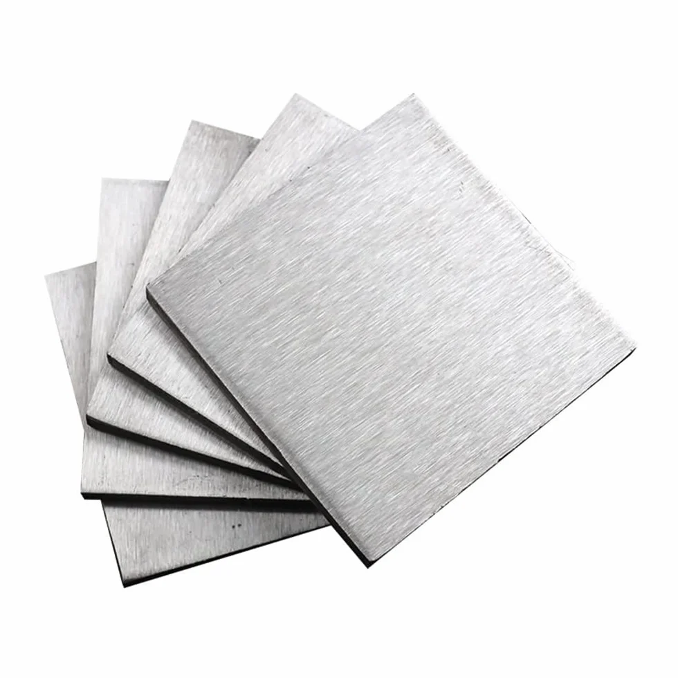 304 Stainless Steel Sheet Plate 2mm Thickness Brushed Finish 200x200mm
