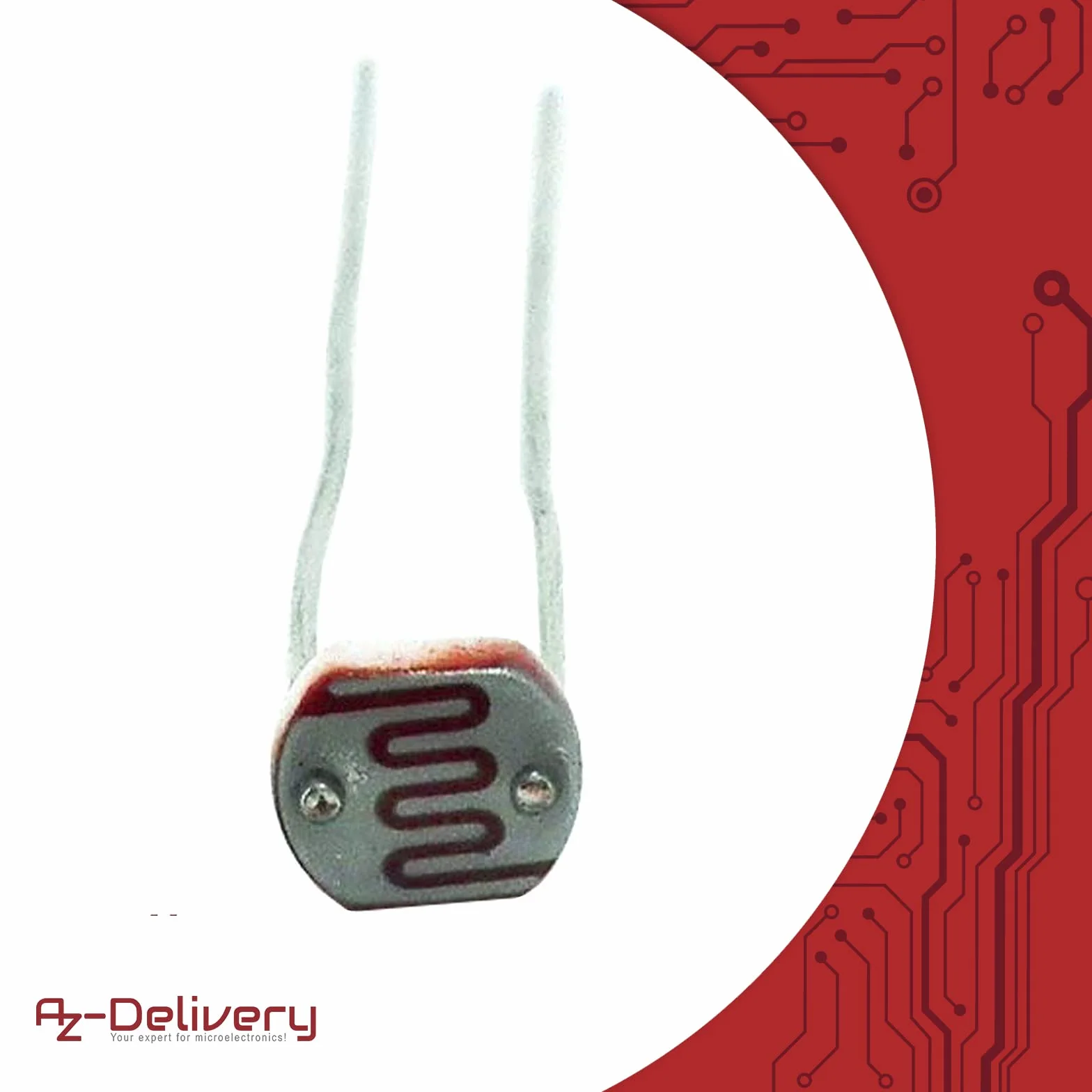 AZDelivery LDR5528 GL5528 Fotorezystor 5mm 150V Zestaw 10szt kompatybilny z Arduino