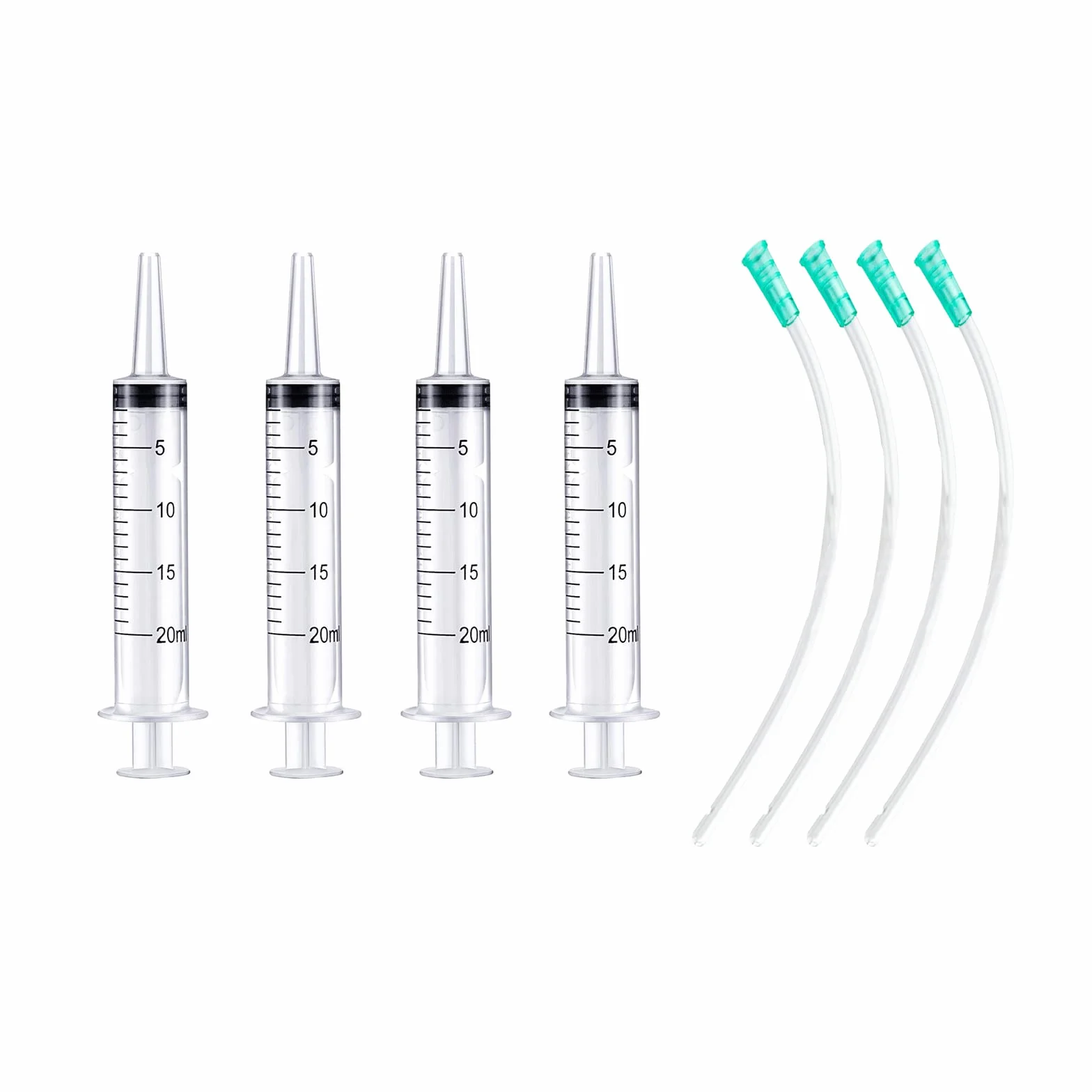 Plastikowa strzykawka dozująca 20 ml bez igły PCW przezroczysty wąż laboratoryjna