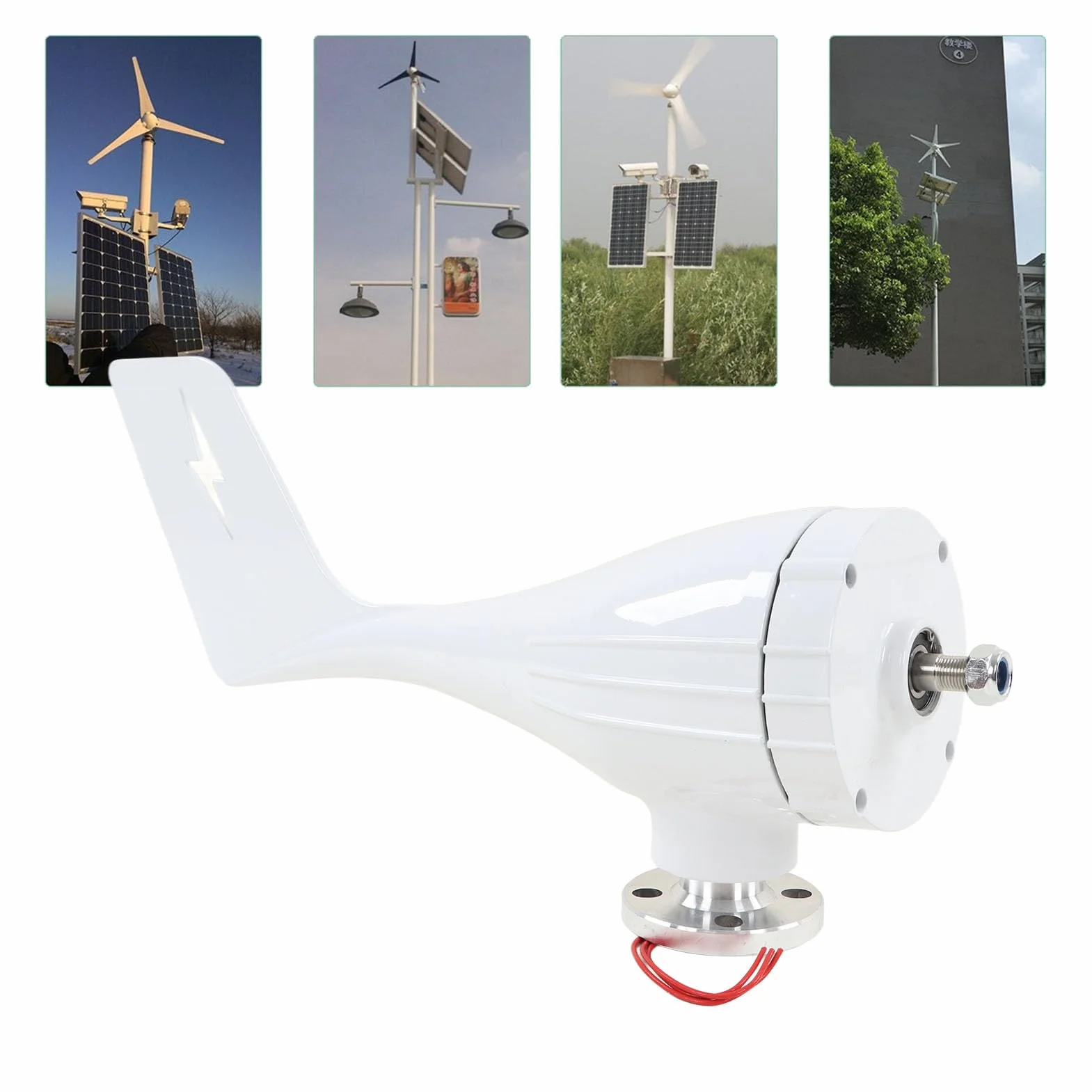 Generator Wiatrowy, Generator Wiatrowy 600 W 3 Ostrza z Włókna Nylonowego Sterowanie MPPT Obudowa ze Stopu Aluminium Łatwa Instalacja Energia Wiatrowa, Falowniki Fotowoltaiczne