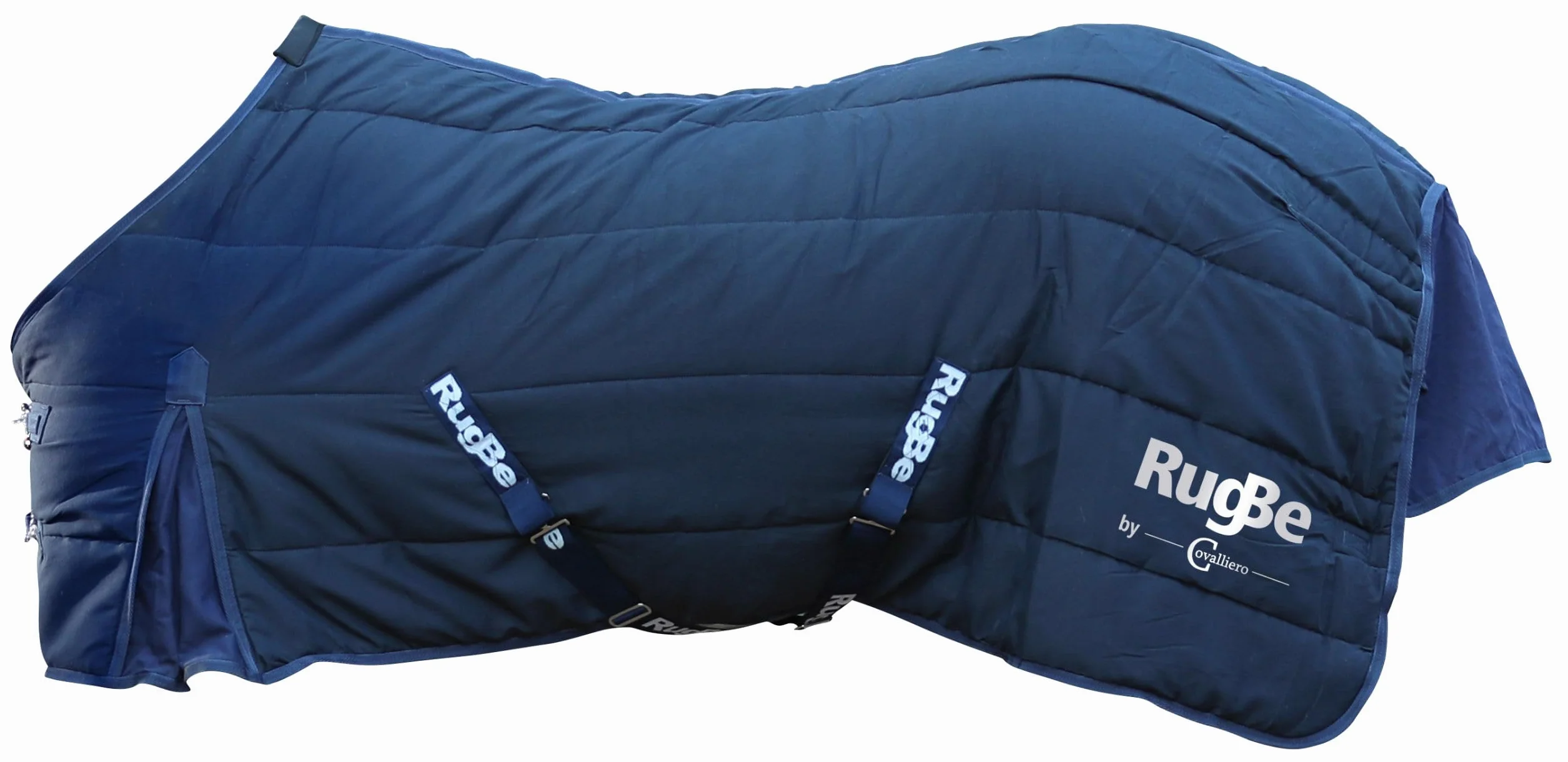 Kerbl 325433 Rugbe Indoor koc dla koni do stajni, niebieski, długość całkowita 215 cm