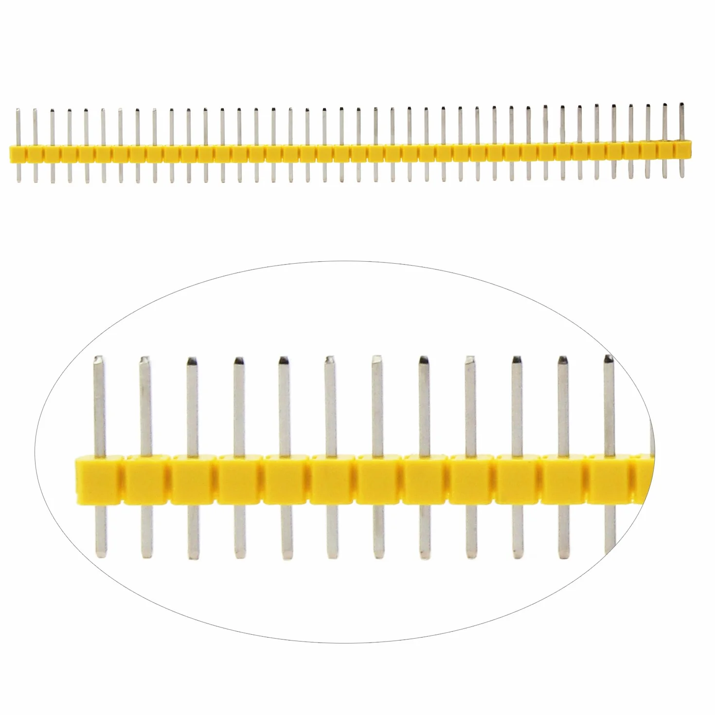 Aussel 6 kolorów 40-pinowy męski nagłówek pinowy 2,54 mm płytka PCB jednorzędowy złącze do Arduino Shield 60 sztuk