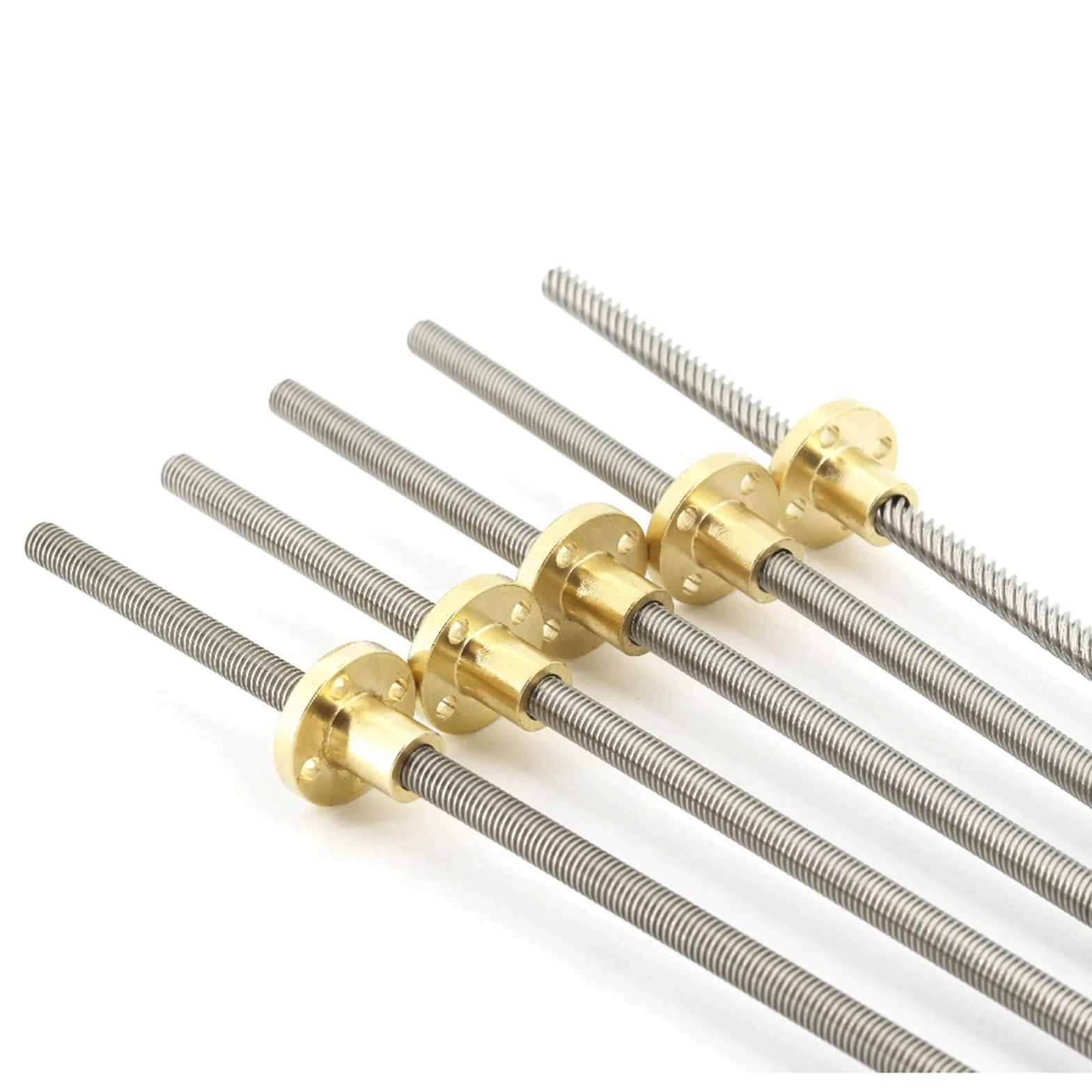Śruba gwintowana Tr6x1 z gwintem trapezowym, długość 150 mm, trzpień gwintowany T6 z mosiężną nakrętką, pręt śrubowy ze stali nierdzewnej 304 śruba trapezowa (rozmiar: ołów 6 mm)