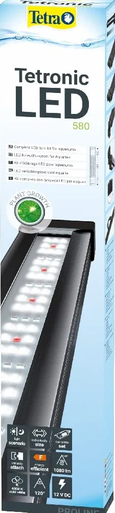 Tetra Tetronic LED ProLine oświetlenie akwarium, oświetlenie wodne z trybem dziennym i nocnym, 580 mm (wysuwane do 820 mm)