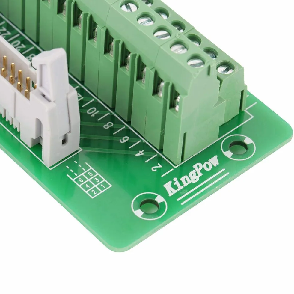 IDC40P 40Pin Steckerleiste Breakout Board Terminal Block Stecker PLC Schnittstelle mit Halterung Geeignet für PLC, Servo und DIN-Schiene montieren.