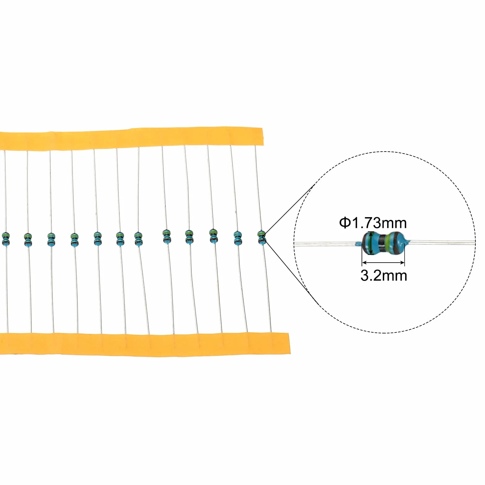 PATIKIL 1280pcs Metal Film Resistor Assortment Kit 1 Ohm - 10M Ohm 64 Values 1/8W 5% Tolerance