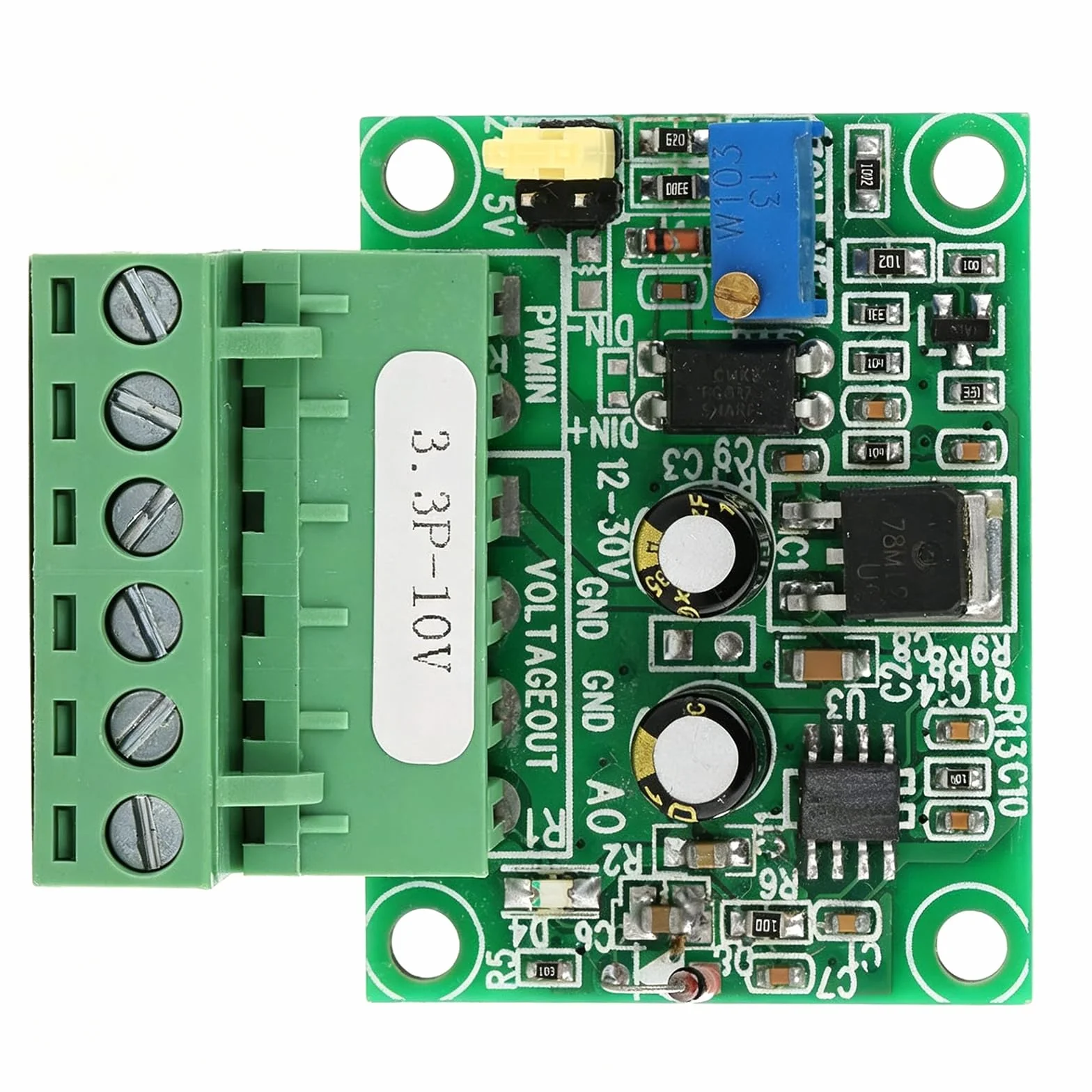 Konwerter Sygnału PWM na Napięcie 0-10V, Moduł PLC D/A, 0-100% 1-3kHz, Do Regulacji Prędkości Silnika