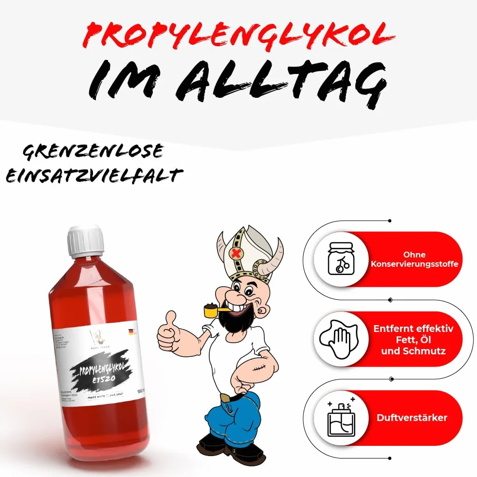 Glikol propylenowy PG E1520 99,5% jakość farmaceutyczna 1L do dyfuzorów
