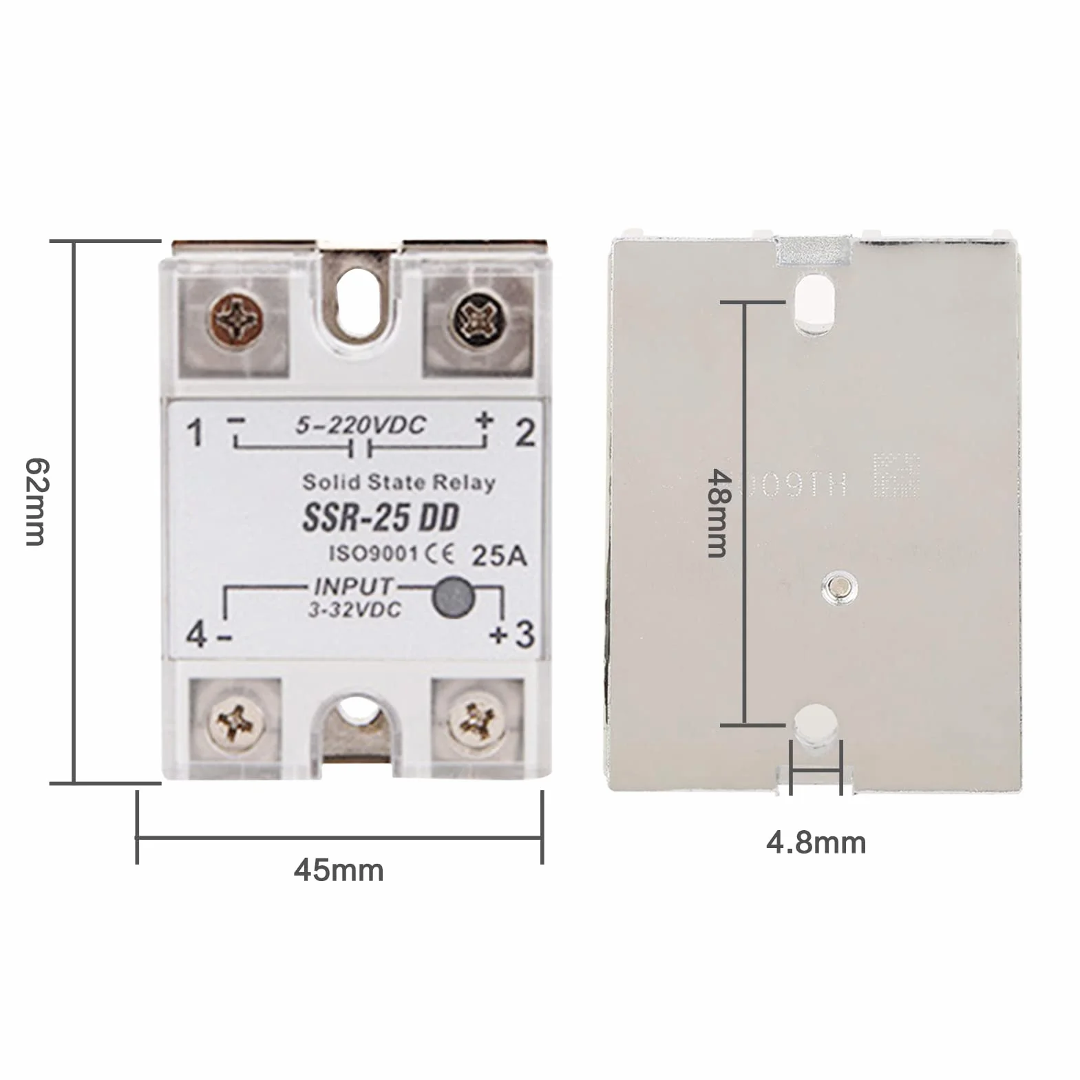 Jadeshay Przekaźnik półprzewodnikowy SSR-25 DD 25 A 5-220 VDC