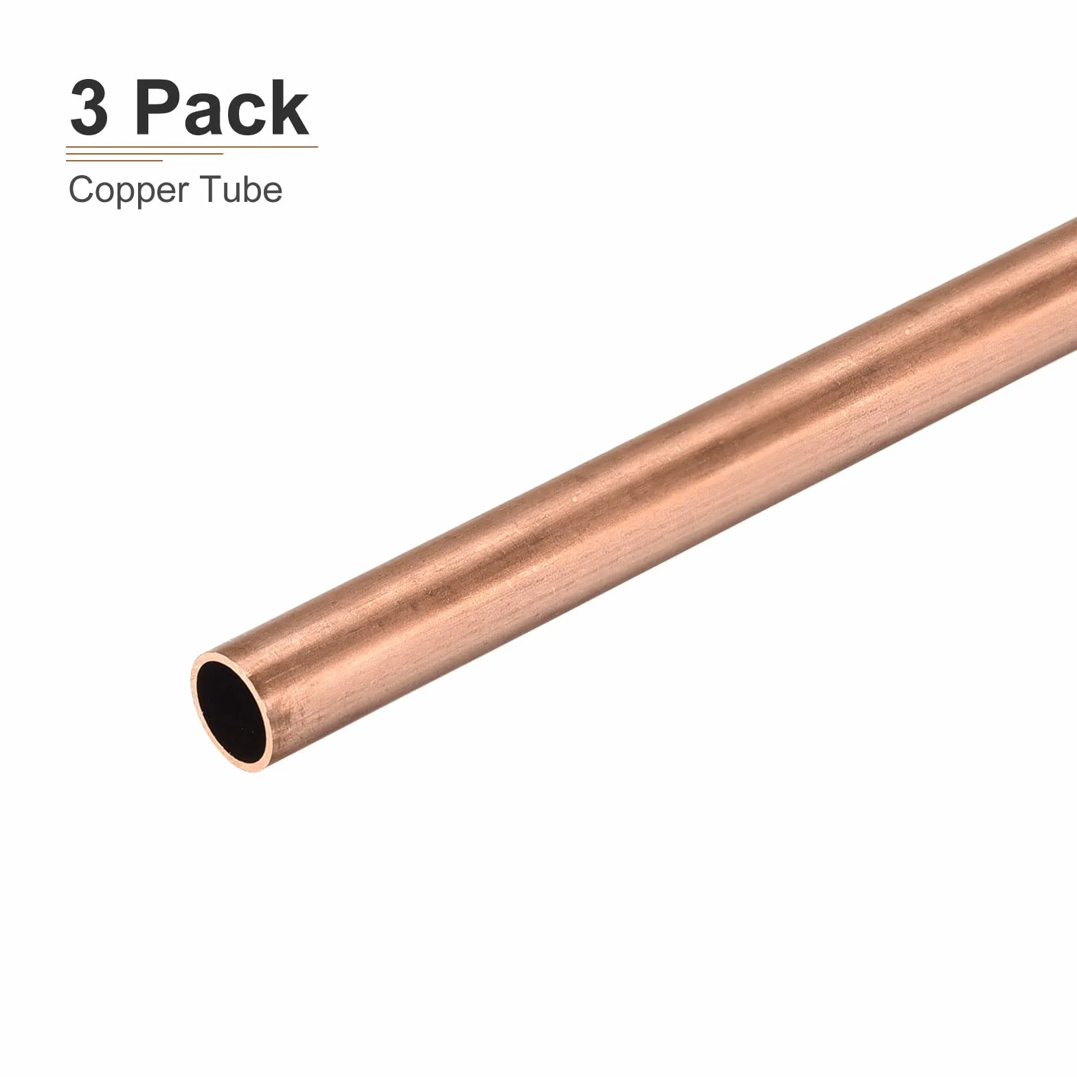 DTGN 8 mm x 0,2 mm x 300 mm (ODxWall TXL) miedziana rura - 3-pak - dobra do wyposażenia maszynowego DIY dekoracyjna rama - okrągłe metalowe rurki