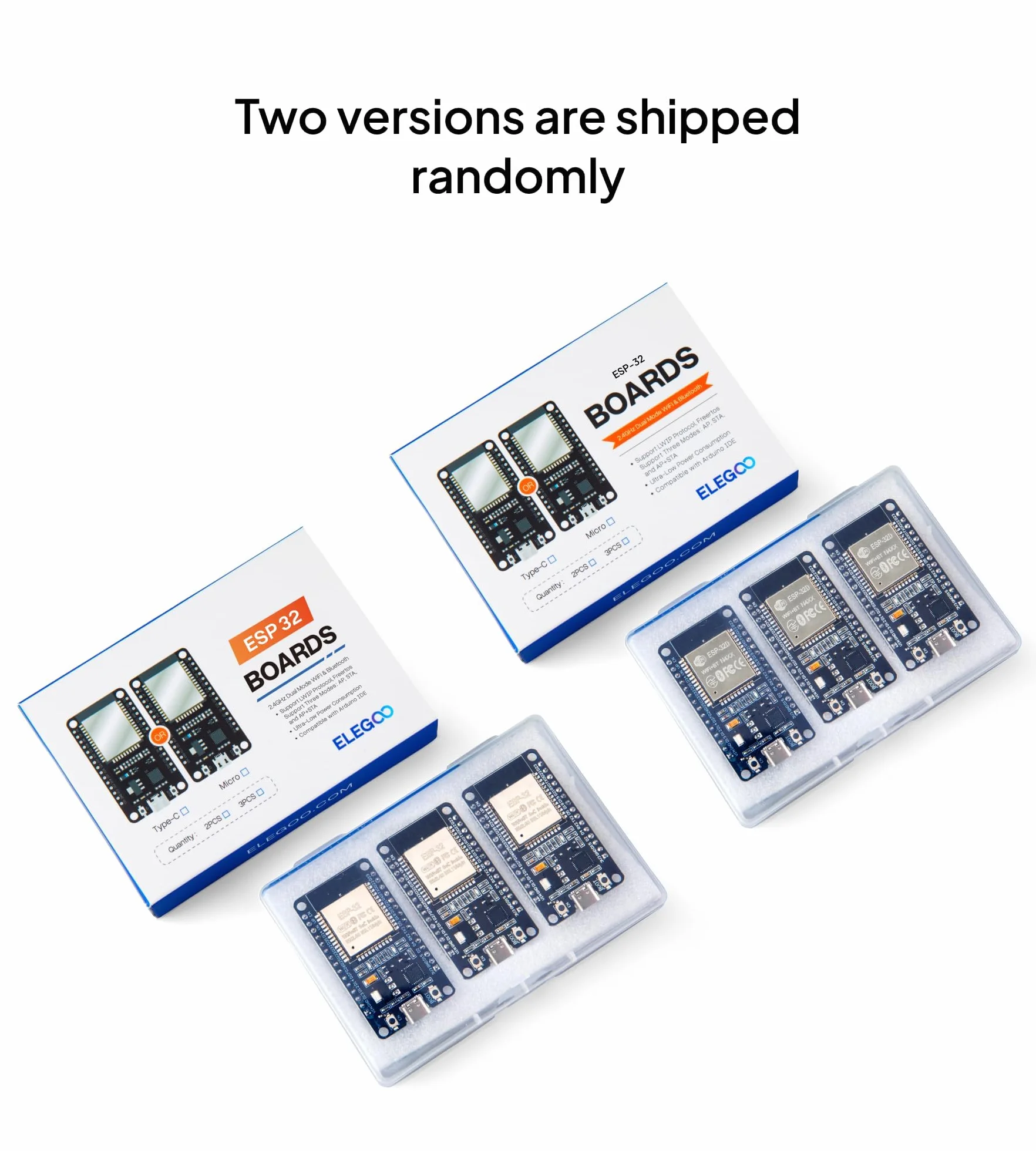 ELEGOO ESP32 płytka rozwojowa USB-C 2,4 GHz Dual Mode WiFi Bluetooth Dual Core mikrokontroler do Arduino IDE, 3 sztuki