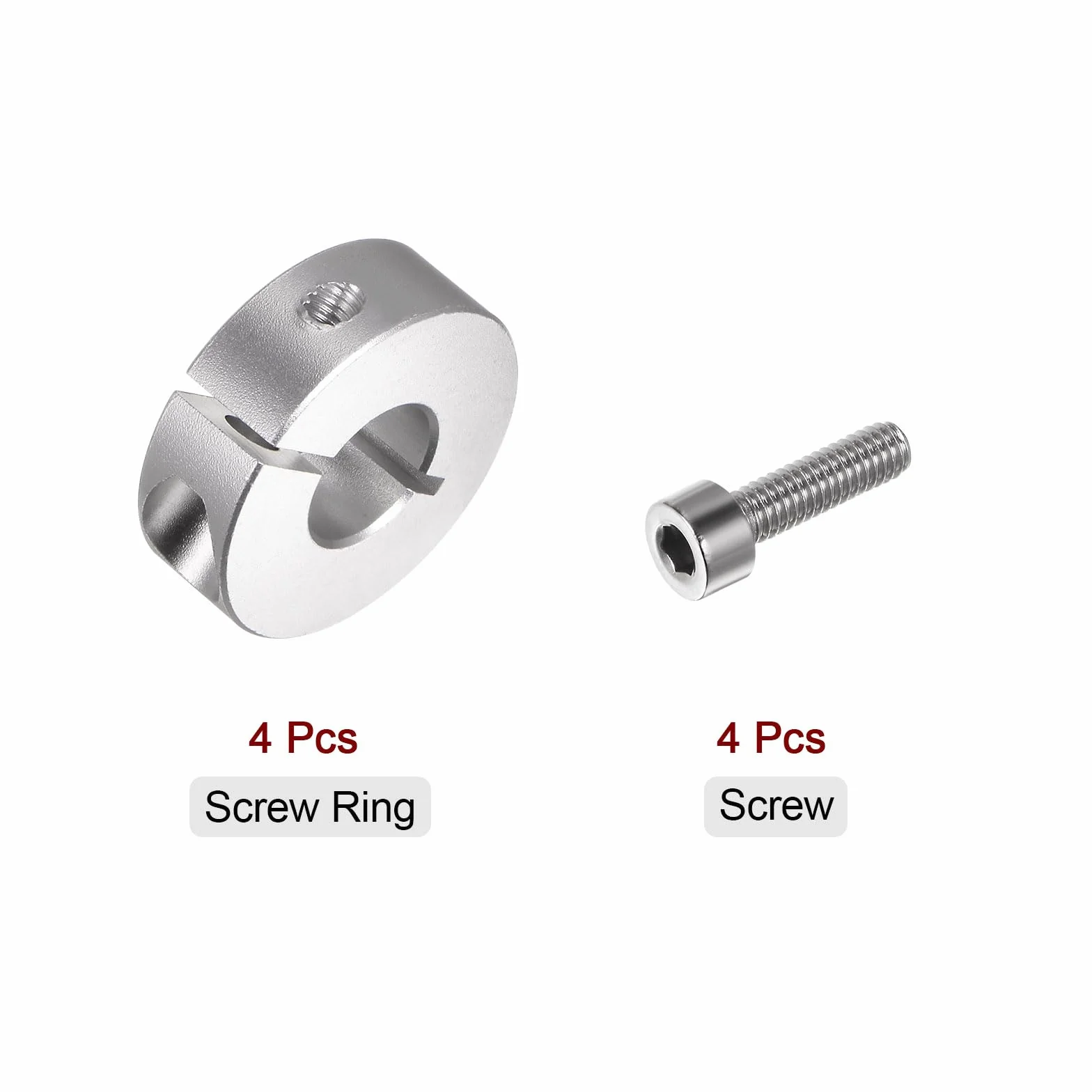 QUARKZMAN zestaw kołnierzy wału 12 mm ze stopu aluminium 30 mm pierścień zaciskowy