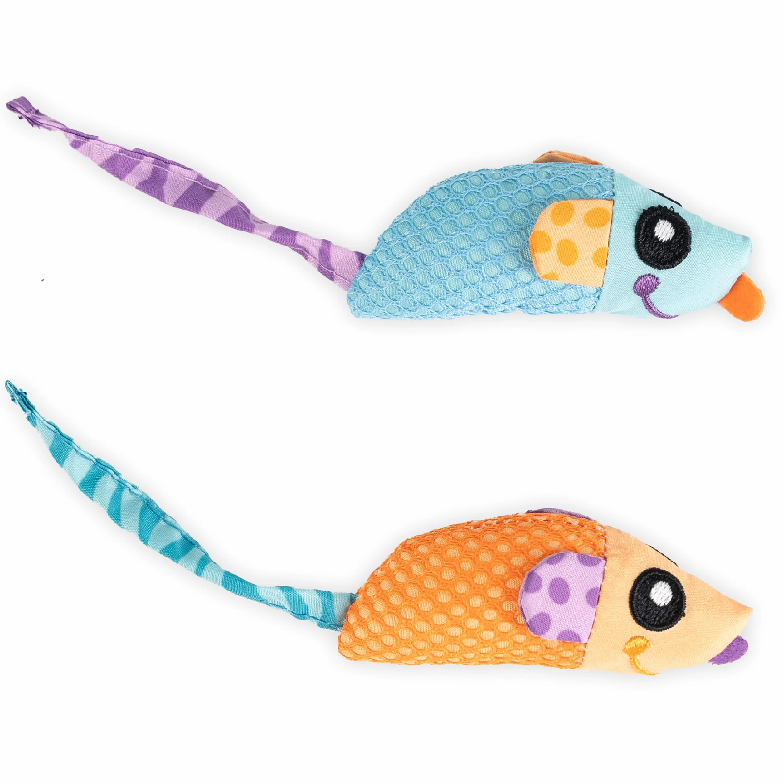 Petstages Catnip Chew Mice - Zabawka dla kota - dba o zdrowe zęby - wielobarwna - 2-pak