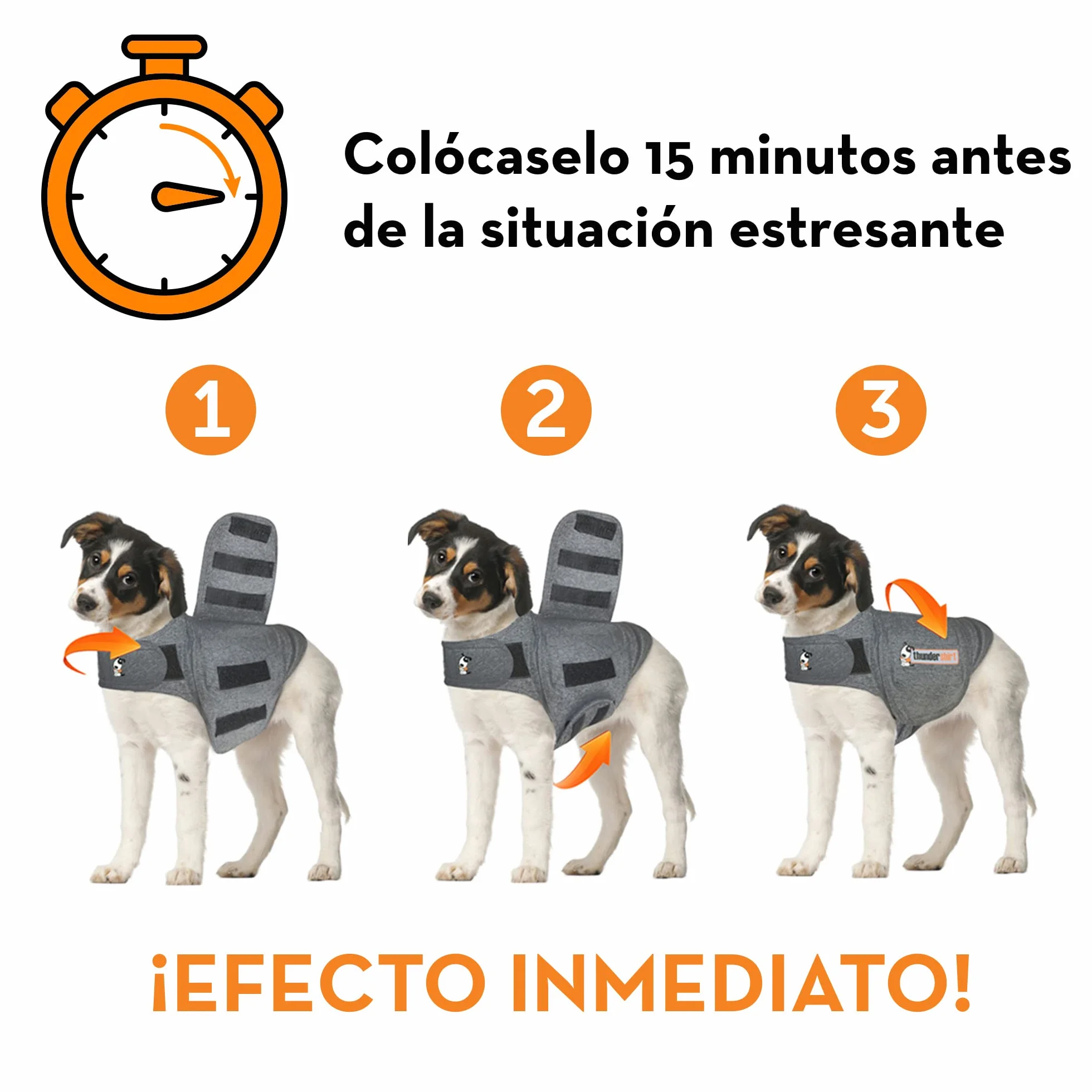 ThunderShirt: Uspokajająca kurtka dla psów, natychmiastowa naturalna ulga w przypadku lęku, fajerwerków, podróży, Thunder - szara kurtka 5 rozmiarów XS