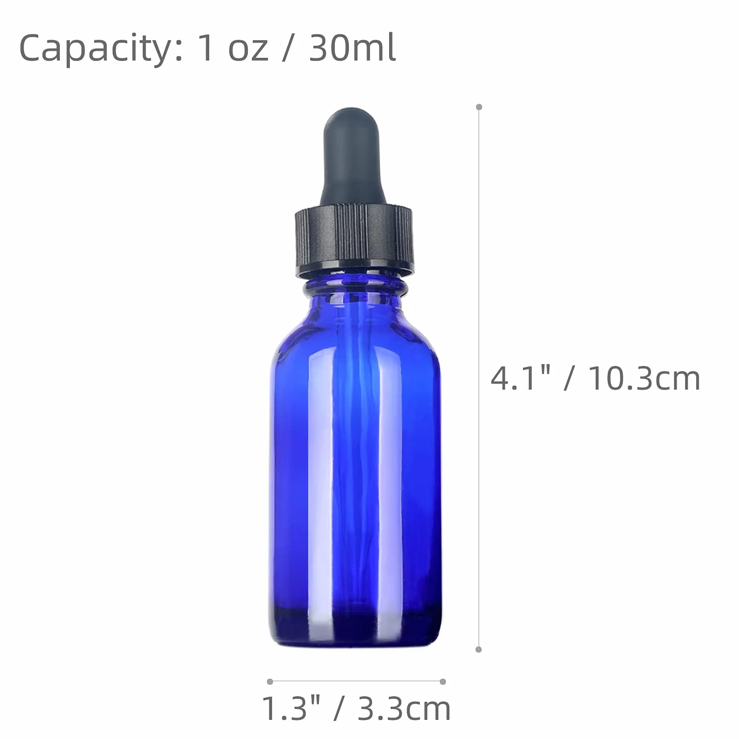 Magic Season Boston okrągłe szklane butelki (niebieskie/30 ml z zakraplaczem / 2 szt.)