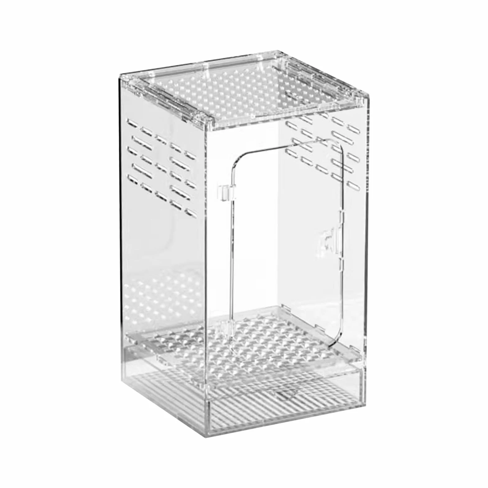 Terrarium Dla Modliszek Akrylowe Przewiewne Przezroczyste | Habitat dla Modliszek Terrarium dla Jaszczurek dla Żab Węży Krabów Płazów Małych Zwierząt Dom Wewnętrzny