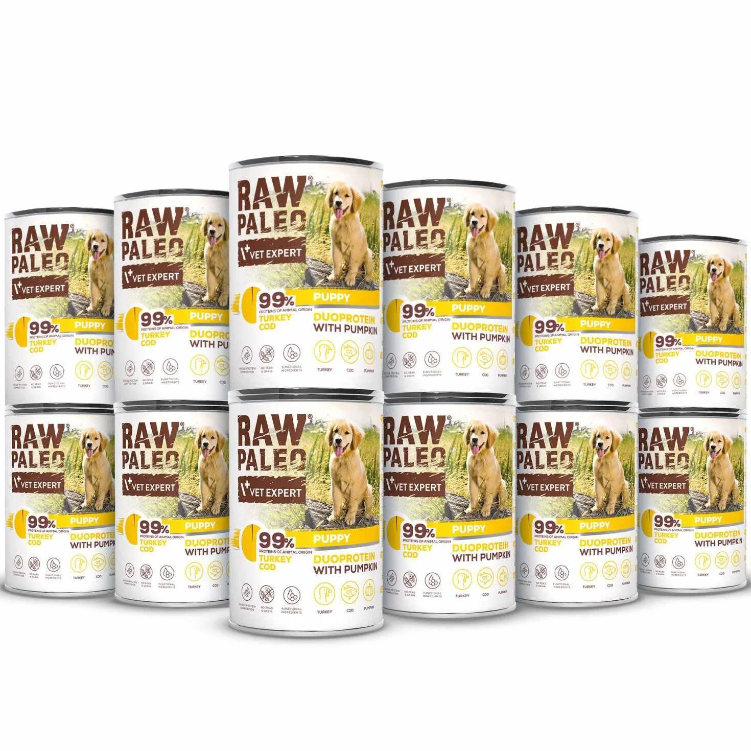 TURKEY&COD PUPPY CAN 12x400g - mokra karma dla szczeniąt duoproteina indyk z dorszem