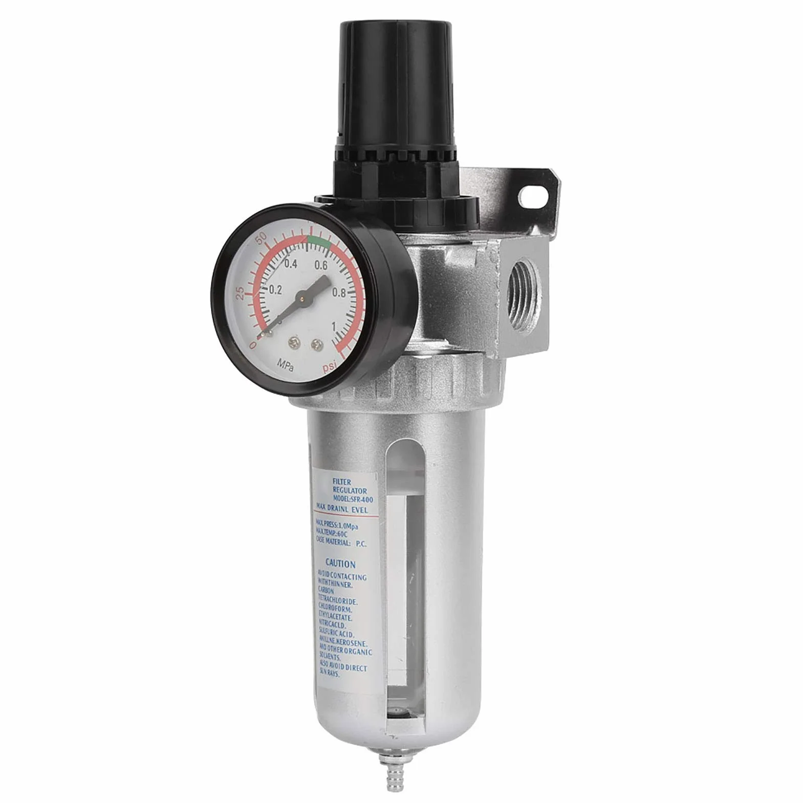 Regulator filtra powietrza 1/2 BSP pułapka na wilgoć regulowana kontrola ciśnienia aluminiowa membrana