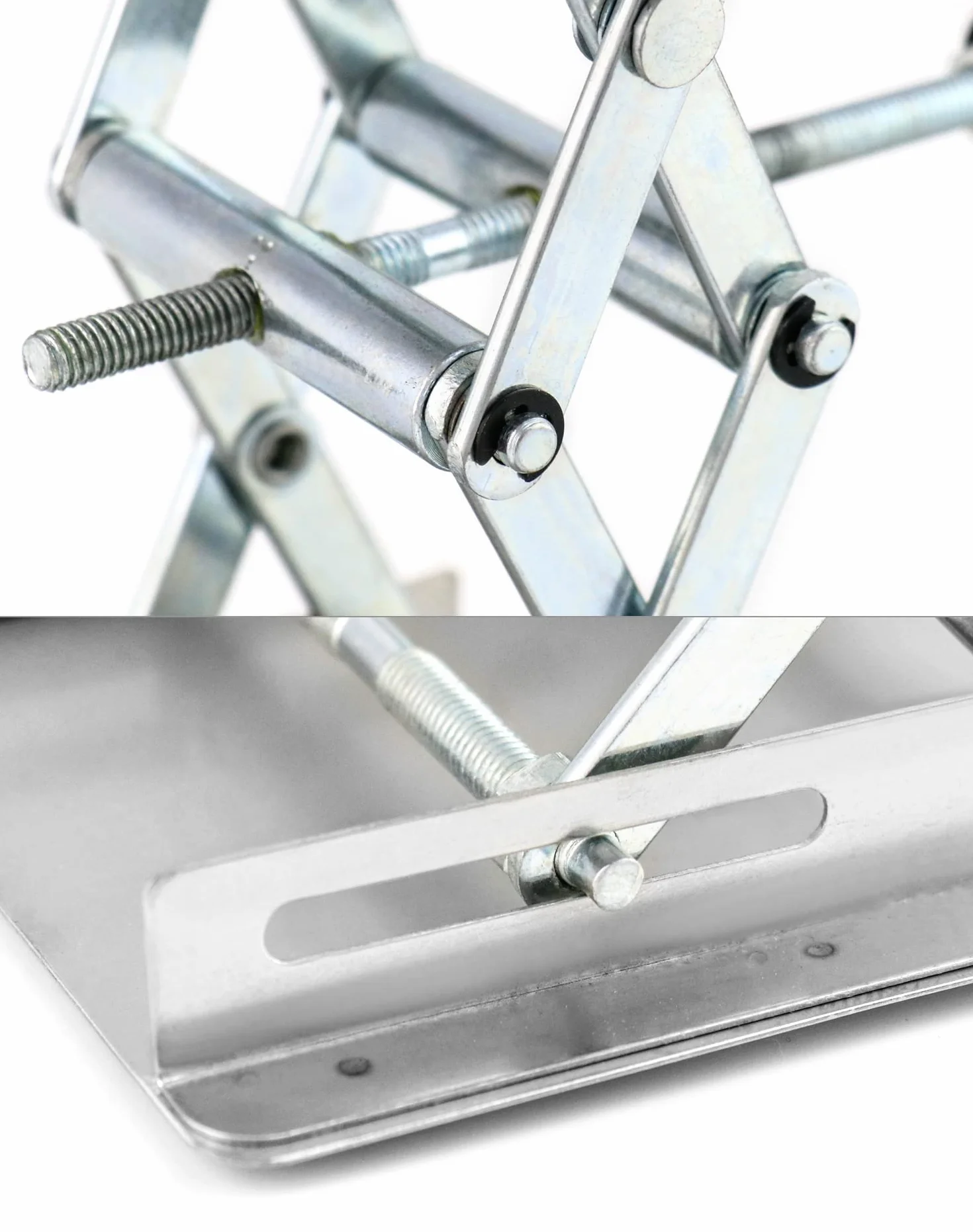 QWORK® Laboratoryjna platforma podnosząca, laboratoryjny podnośnik nożycowy ze stali nierdzewnej 100x100mm do eksperymentów, maksymalne obciążenie 5KG