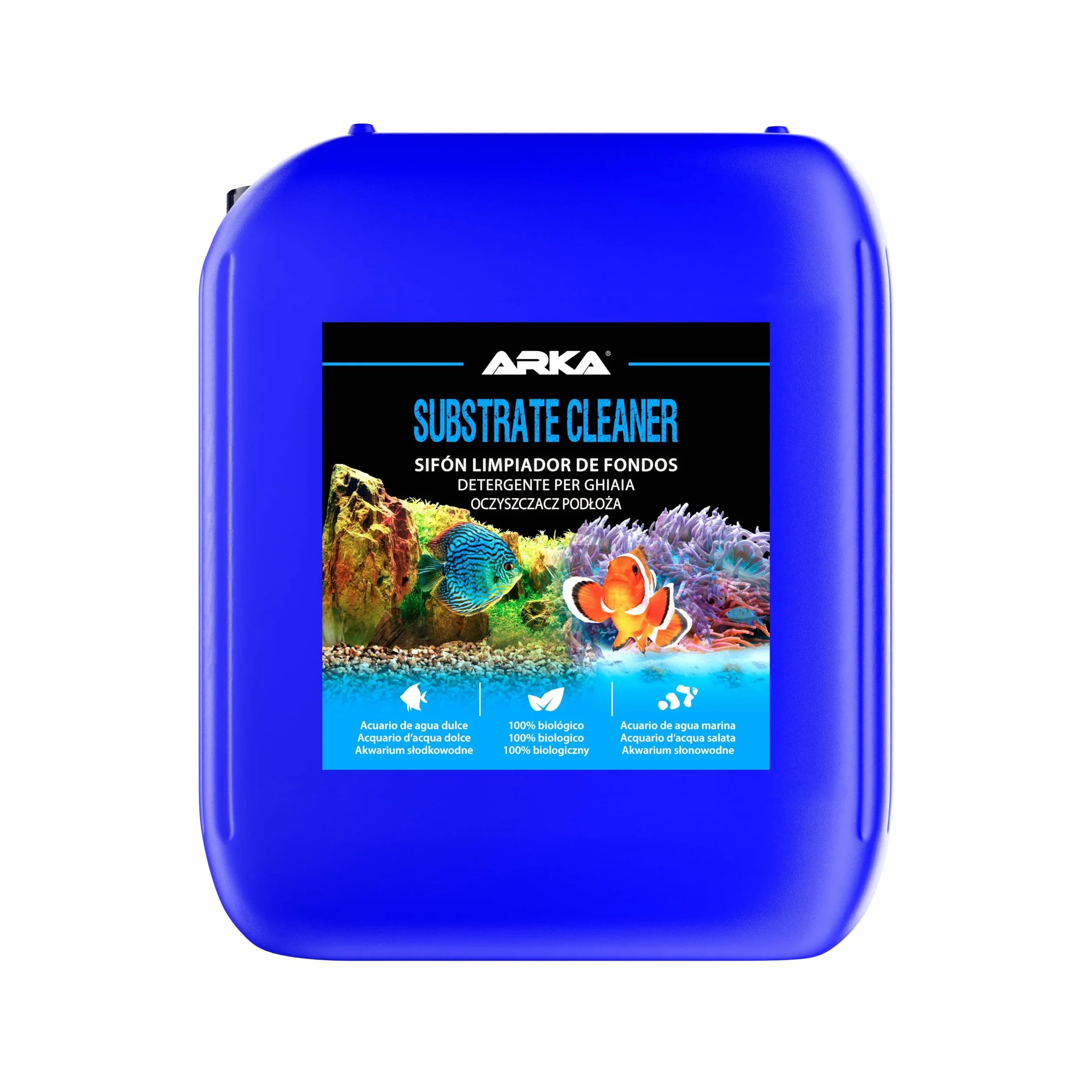 ARKA Substrate Cleaner środek do czyszczenia podłoża do akwarium 5000 ml – biologiczny rozkład ściółki bez dzwonka mulmowego – dla czystej wody, czystego żwiru i stabilnego podłoża podłoża