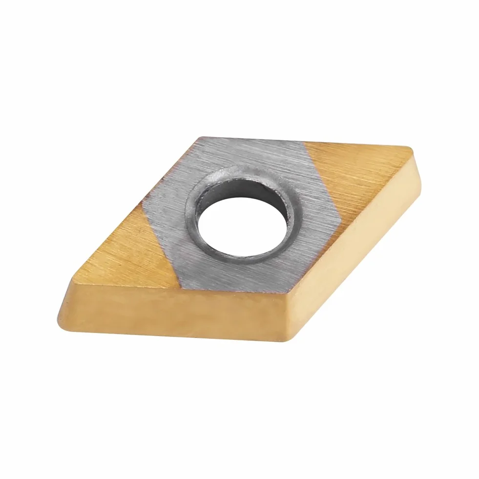 ASHATA CNC wkładki z węglika wolframu, 10 sztuk końcówek z węglika wolframu CNC Wkładki CNC Nóż Obcinak Narzędzie obrotowe z pudełkiem (DCMT070204 US735 DCMT51.51)