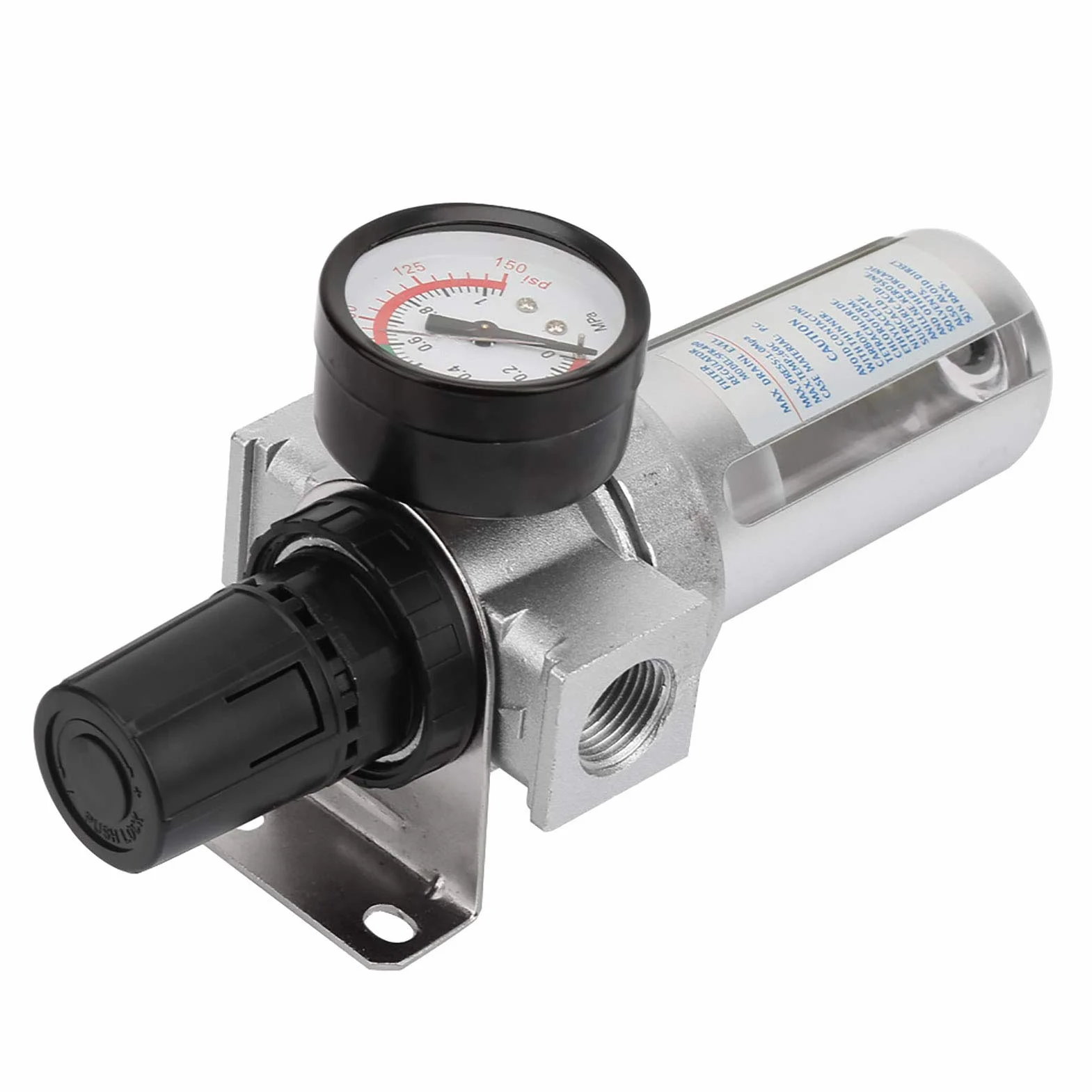 Regulator filtra powietrza 1/2 BSP pułapka na wilgoć regulowana kontrola ciśnienia aluminiowa membrana