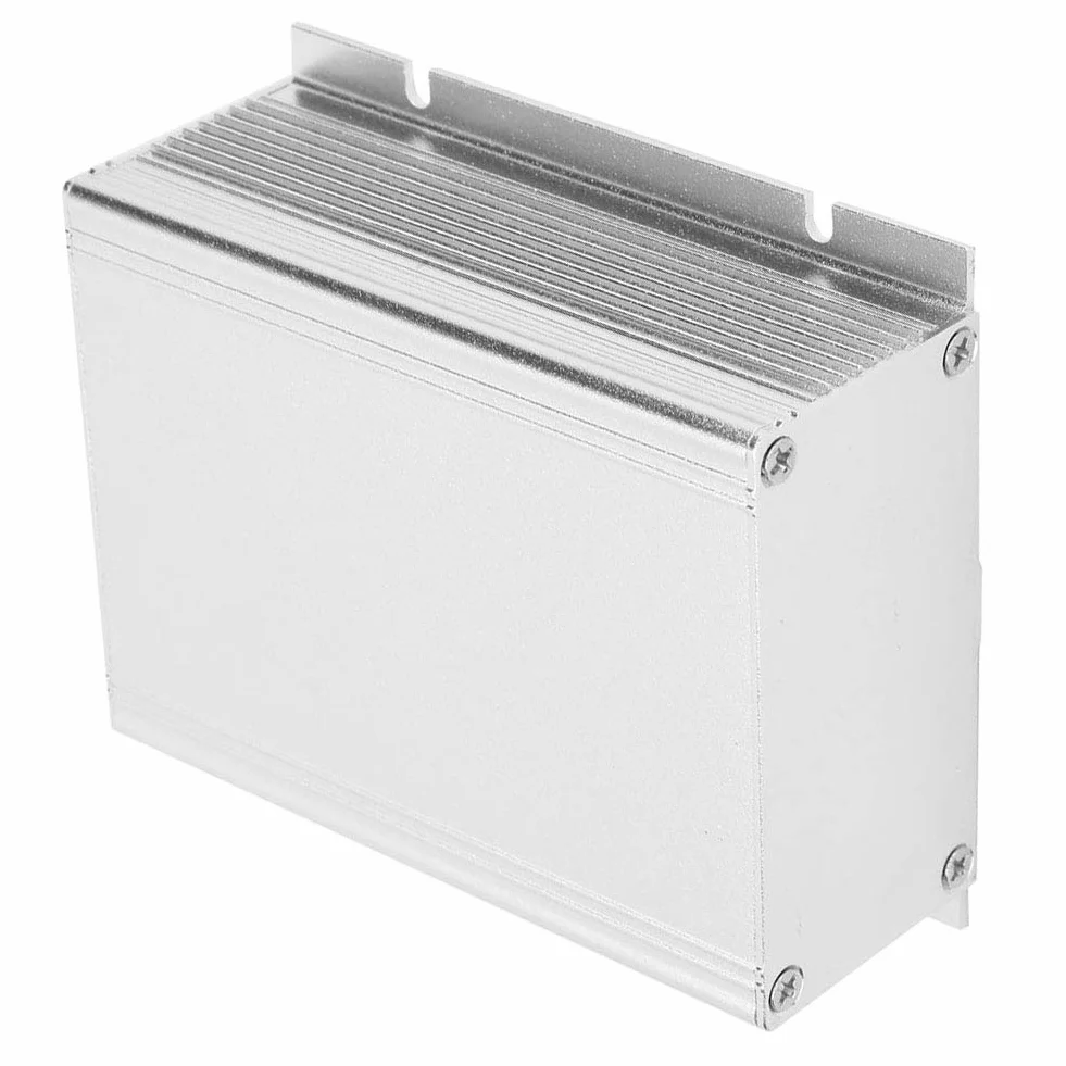 Obudowa aluminiowa Aluminiowe pudełko projektowe na płytkę PCB Elektroniczna obudowa projektowa 39 x 88 x 100 mm srebrno-biały