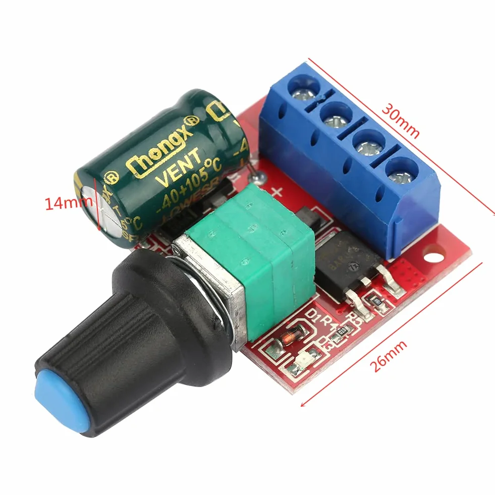 Regulator prędkości obrotowej silnika PWM DC 4,5-28 V 5 A 90 W kontroler napięcia LED