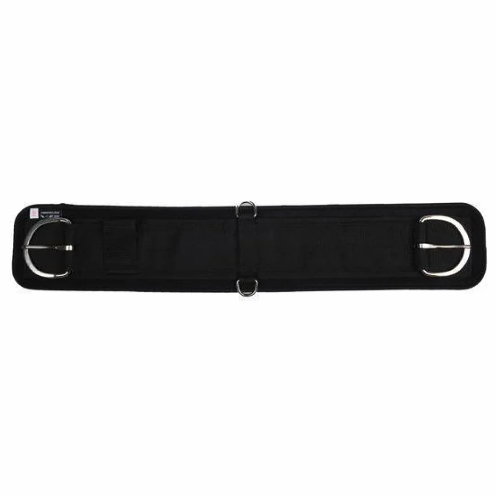 HKM Western Softoprensowy pas siodłowy z podszewką do zamykania, czarny, 22" = 56 cm