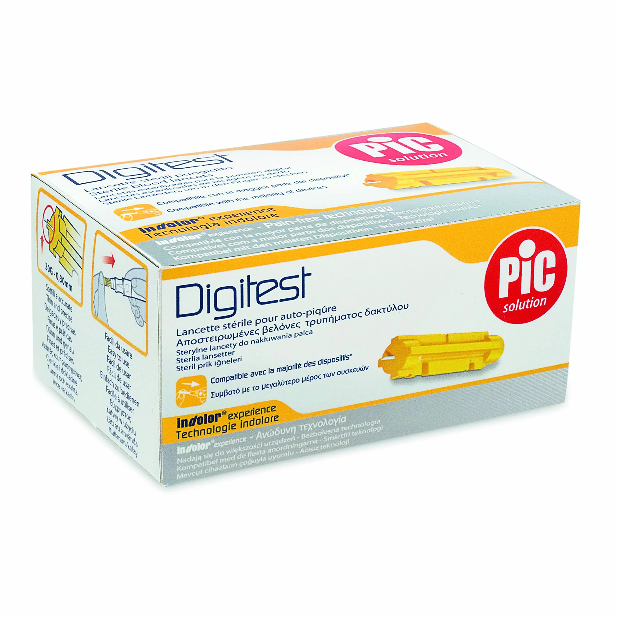 Pic Solution Digitest sterylny lancet 200-częściowy