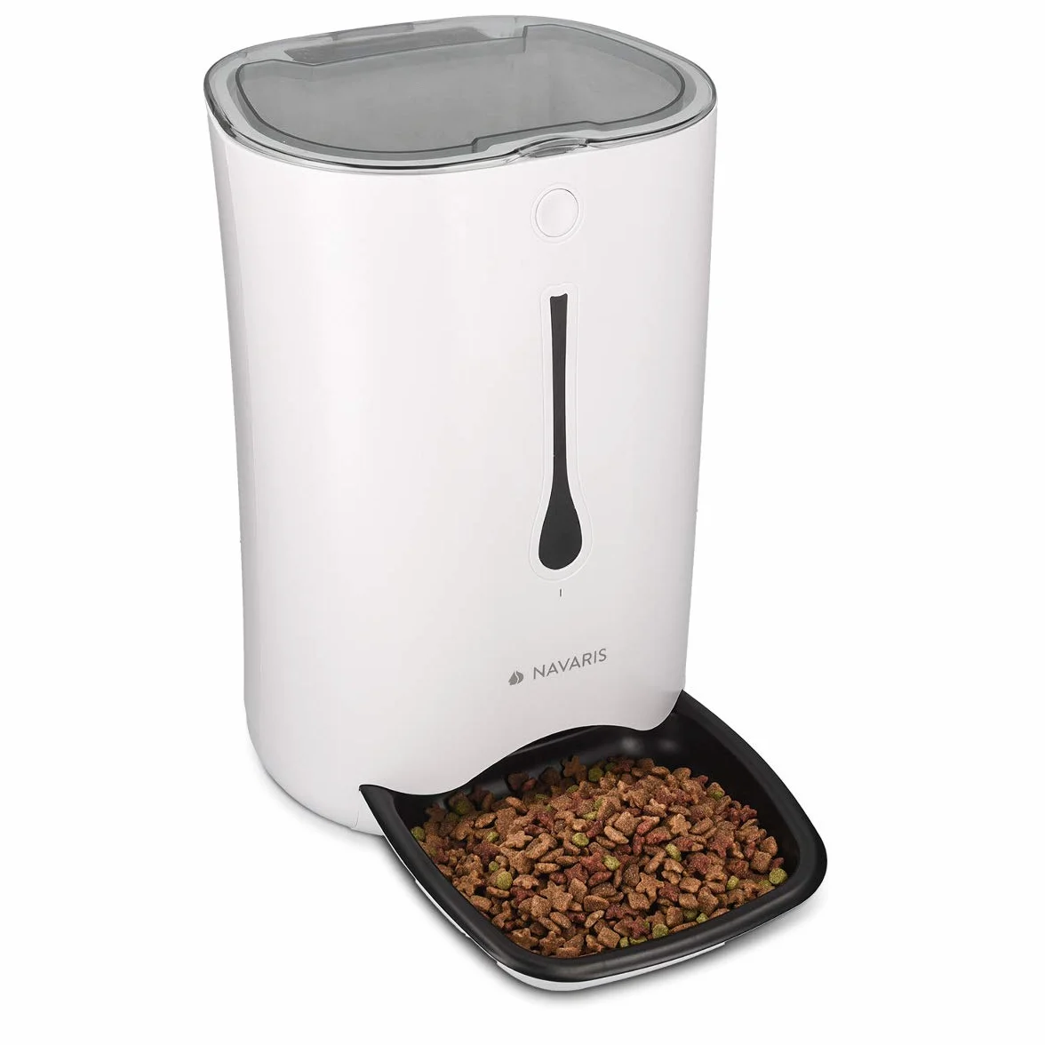 Navaris Automatischer Futterautomat Futterspender mit Timer - 6L Futternapf Automat mit Timer und akustischer Benachrichtigung - für Hund und Katze