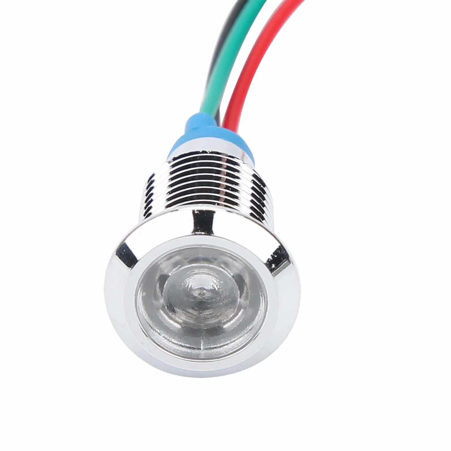Okrągłe Diody LED z Okablowaniem, 4 Zestawy Lampka Kontrolna LED 10 Mm 12 V do 24 V Podwójne Kolory Wspólna Katoda Wstępnie Okablowana Lampka Kontrolna LED (reg, Domowe żarówki LED (czerwony zielony)
