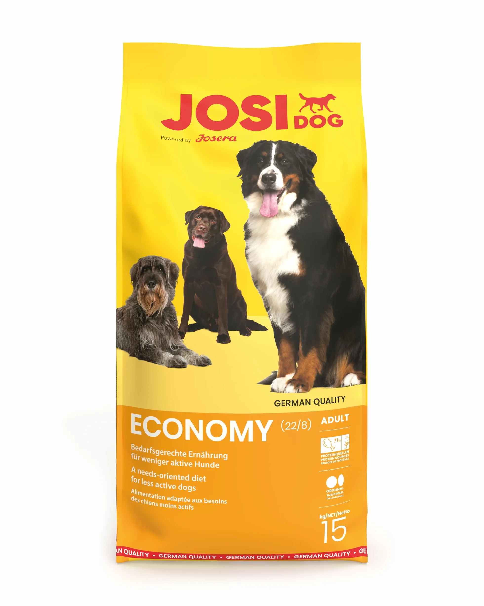 JosiDog Economy Sucha Karma dla Dorosłych Psów, 15 kg