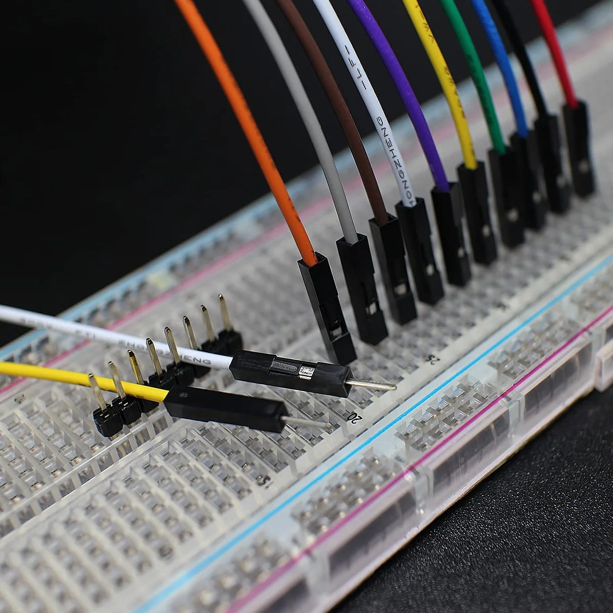 GTIWUNG 100 sztuk Jumper Wire mostki wtykowe do Arduino Breadboard, płytka wtykowa, 20 cm męski kabel, mostki 24AWG, 10 kolorów